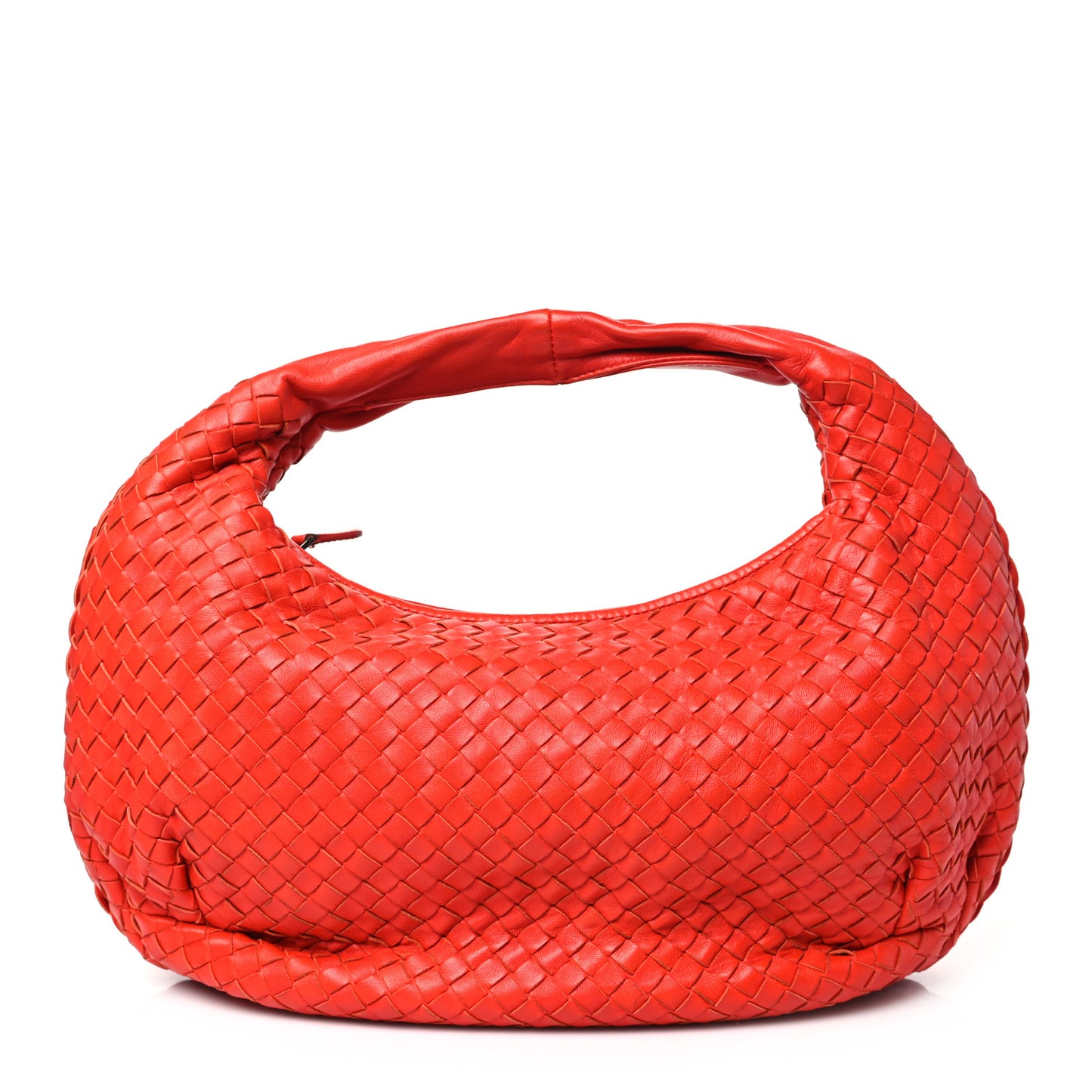 Nappa Intrecciato Medium Belly Veneta Hobo Orange