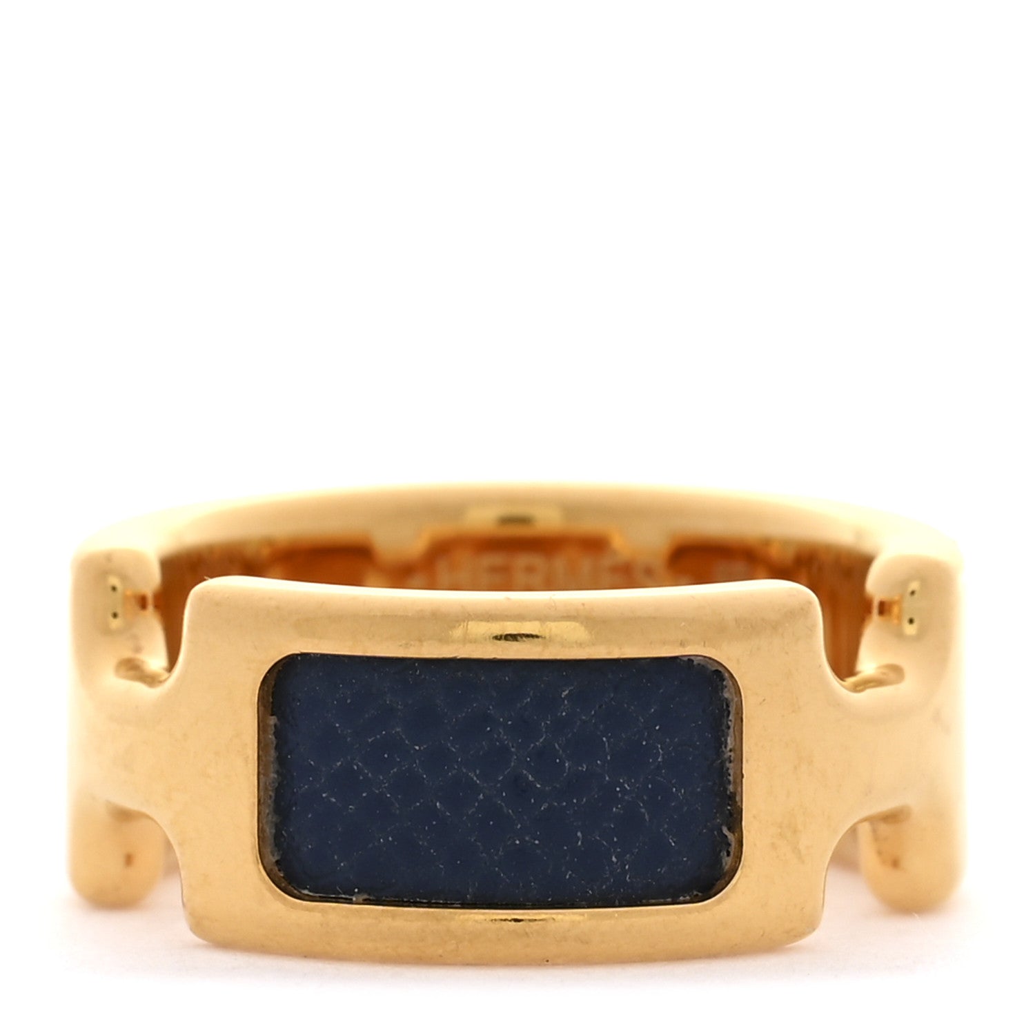 Hermes Madame Calfskin Olympe Ring M 55 7.25 Deep Bleu 1855454