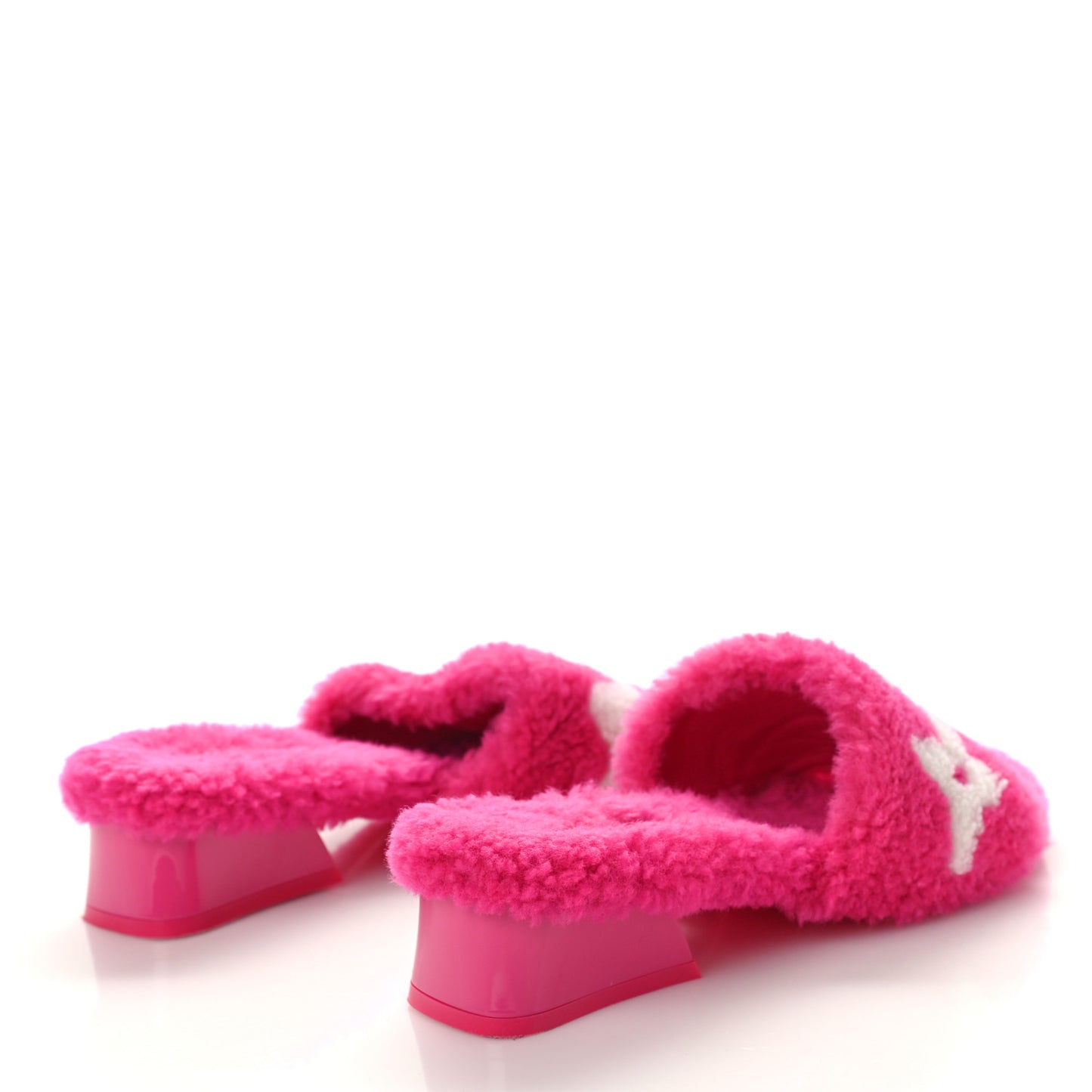 Shearling Magnetic Mule 39 Fuchsia Pink