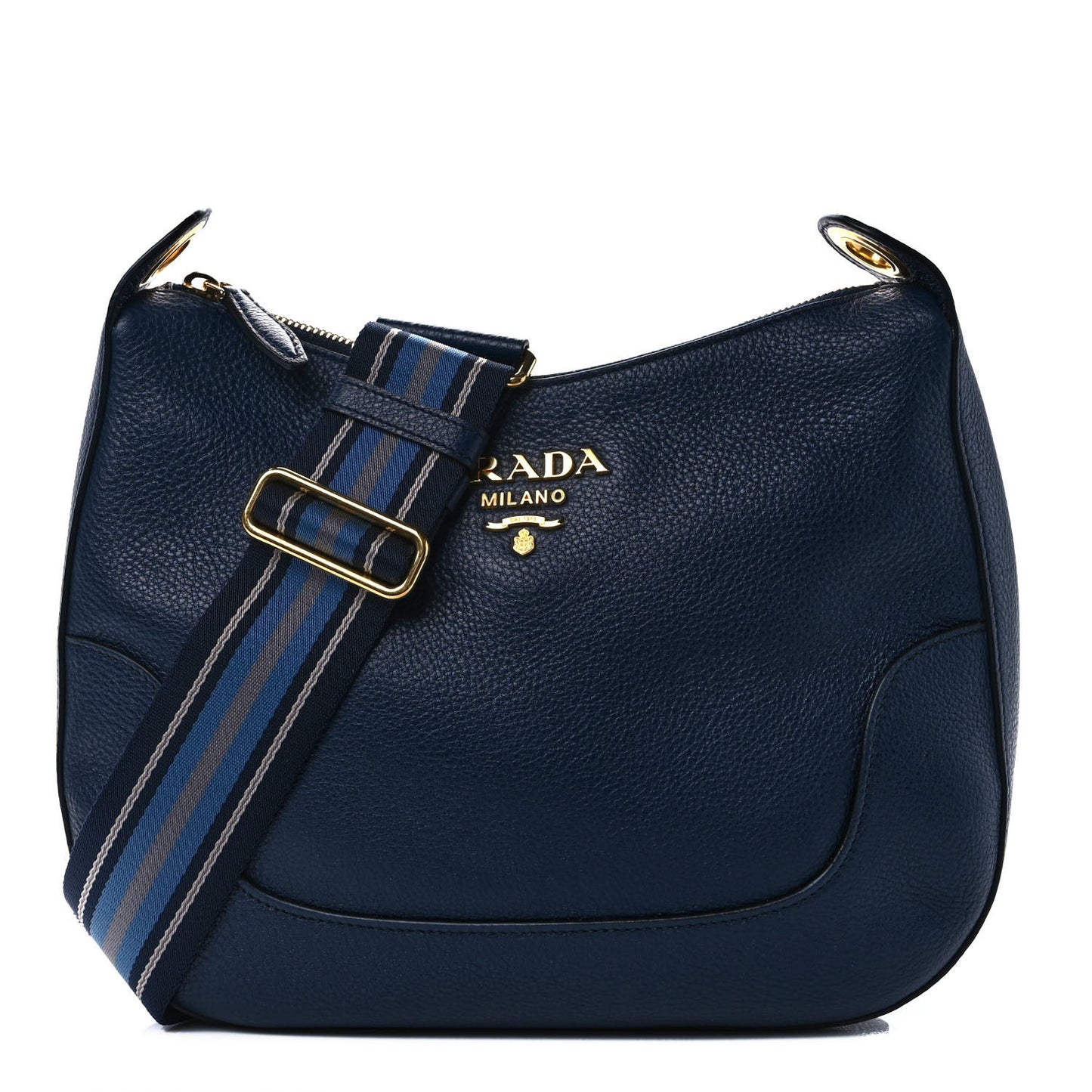 Vitello Phenix Zippered Messenger Hobo Baltico