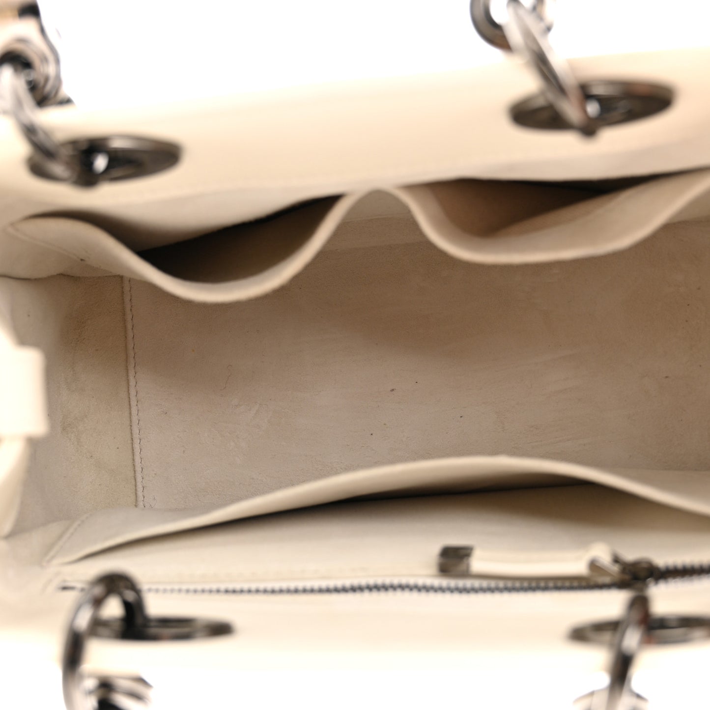 Calfskin Cannage Small The Lady 95.22 Ivory
