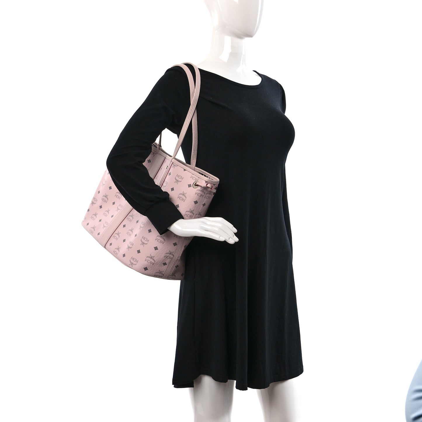 Visetos Medium Liz Reversible Shopper Tote Powder Pink