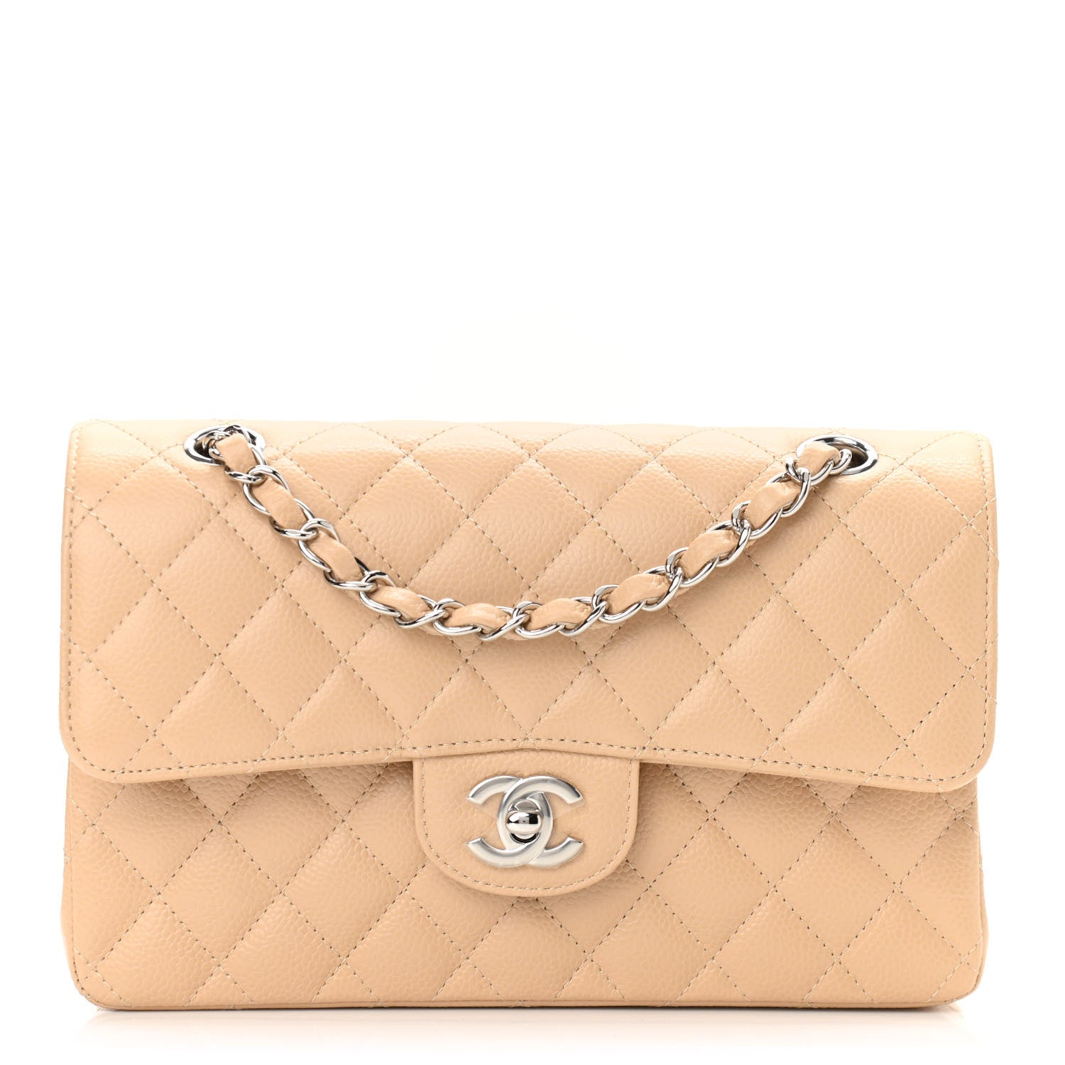 Chanel Caviar Quilted Small Double Flap Beige 1 of 11