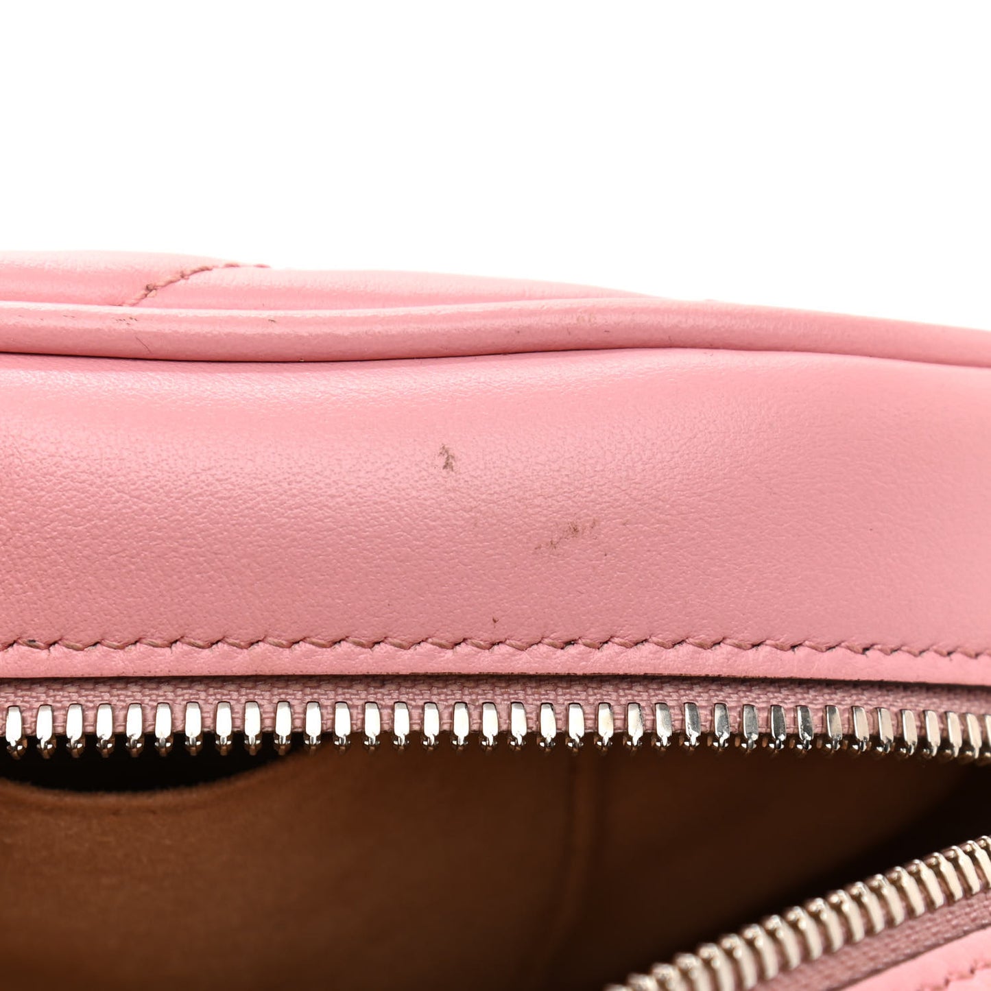 Calfskin Matelasse Small GG Marmont Chain Shoulder Bag Wild Rose