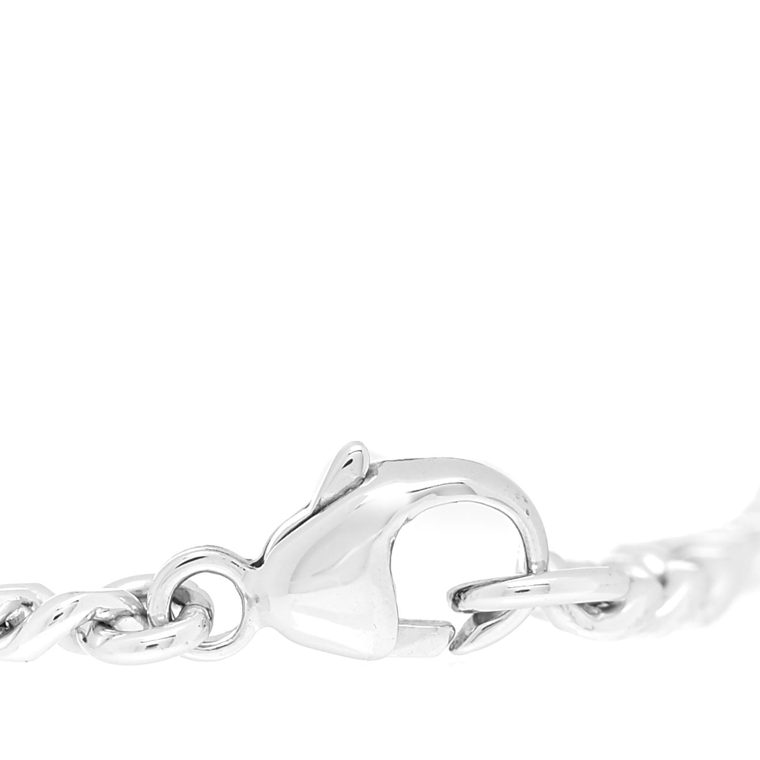 Tiffany 18K White Gold Diamond Micro Link ID Chain Bracelet 5 of 6