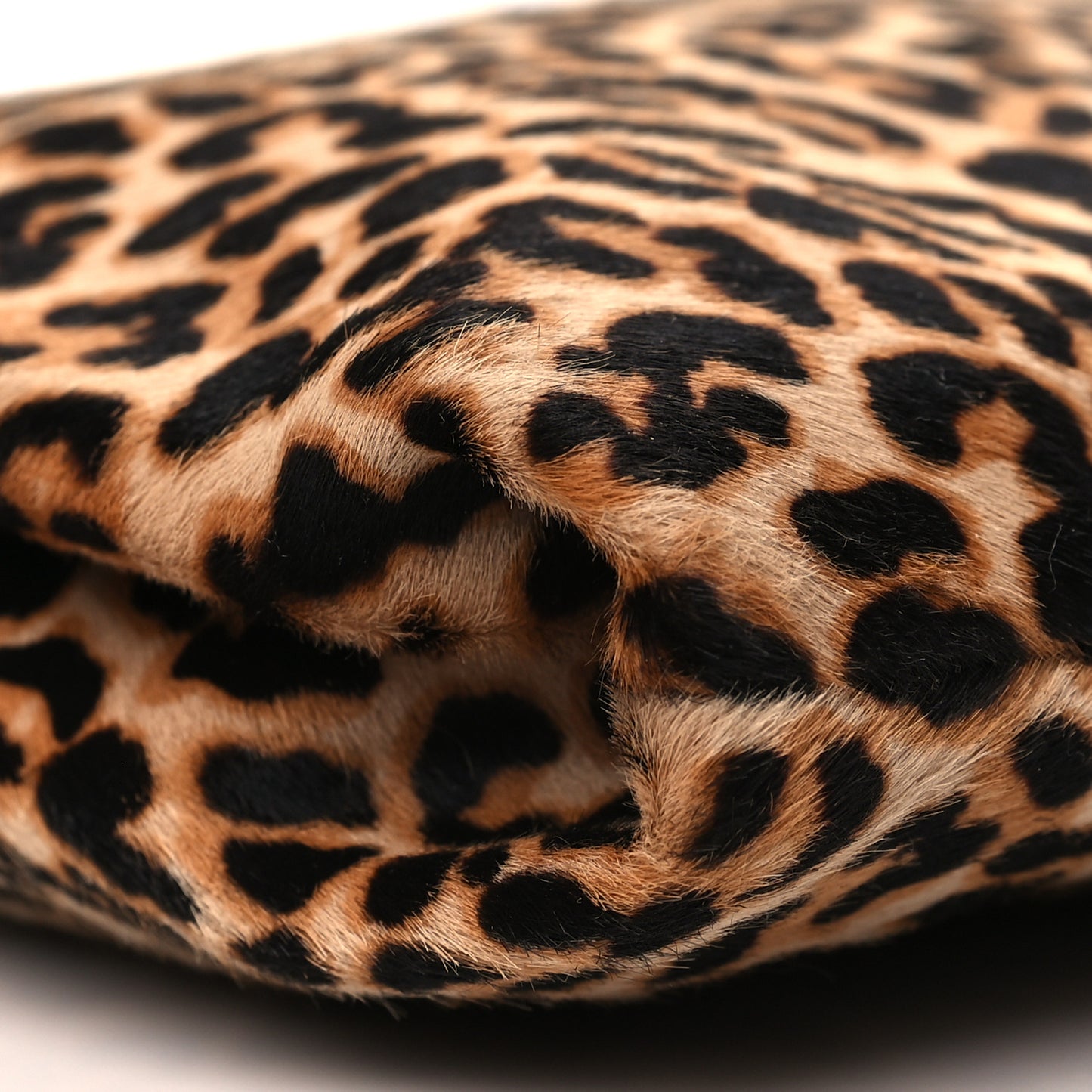 Pony Hair Leopard Print Callie Tassel Shoulder Bag Brown
