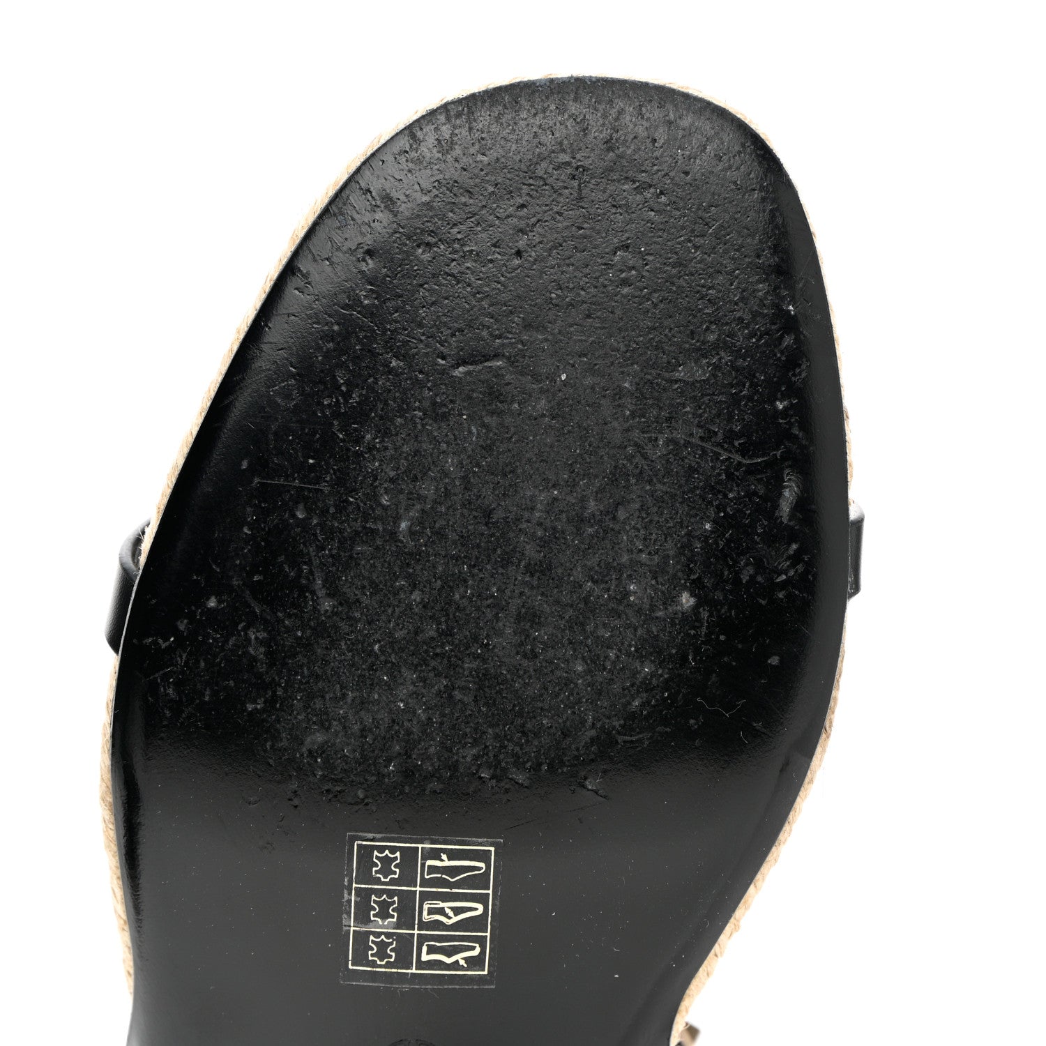 Valentino Garavani Calfskin Rockstud Ankle Strap Espadrille 10/60mm Sandals 38 Black 11 of 12