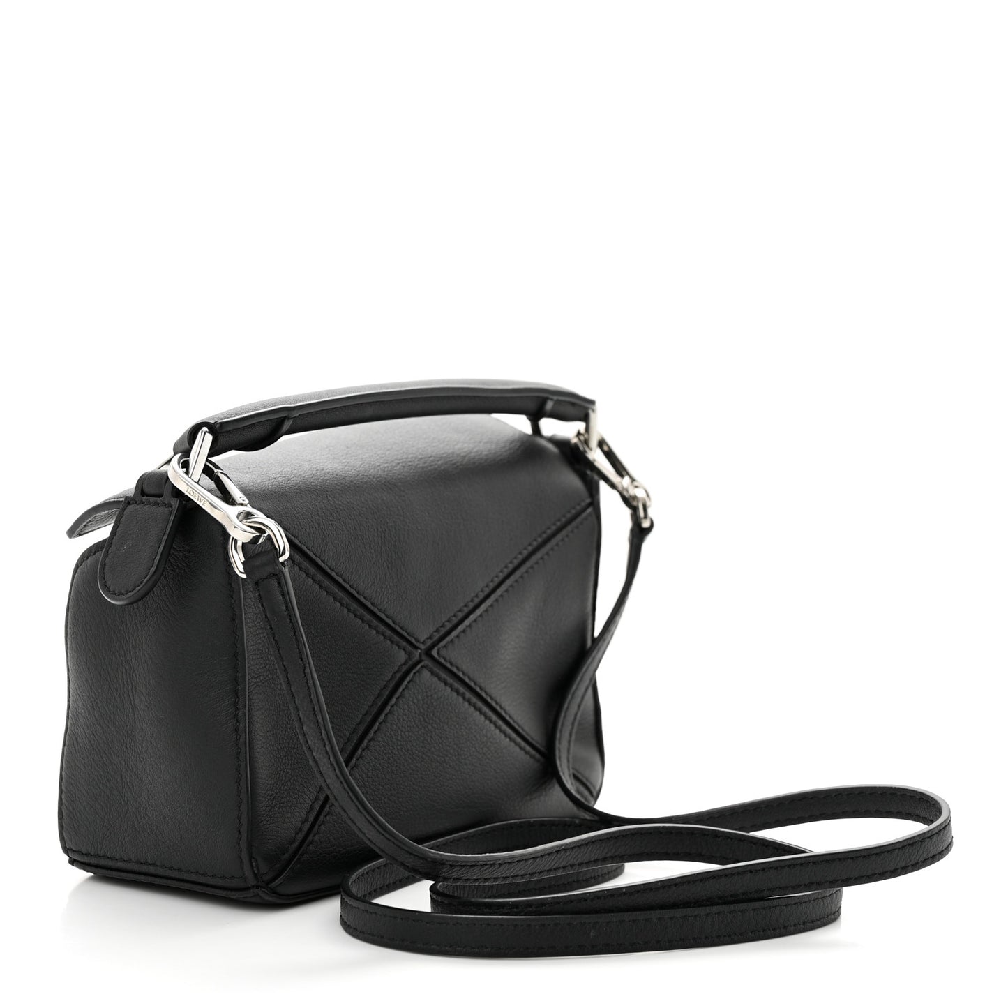 Calfskin Mini Puzzle Bag Black