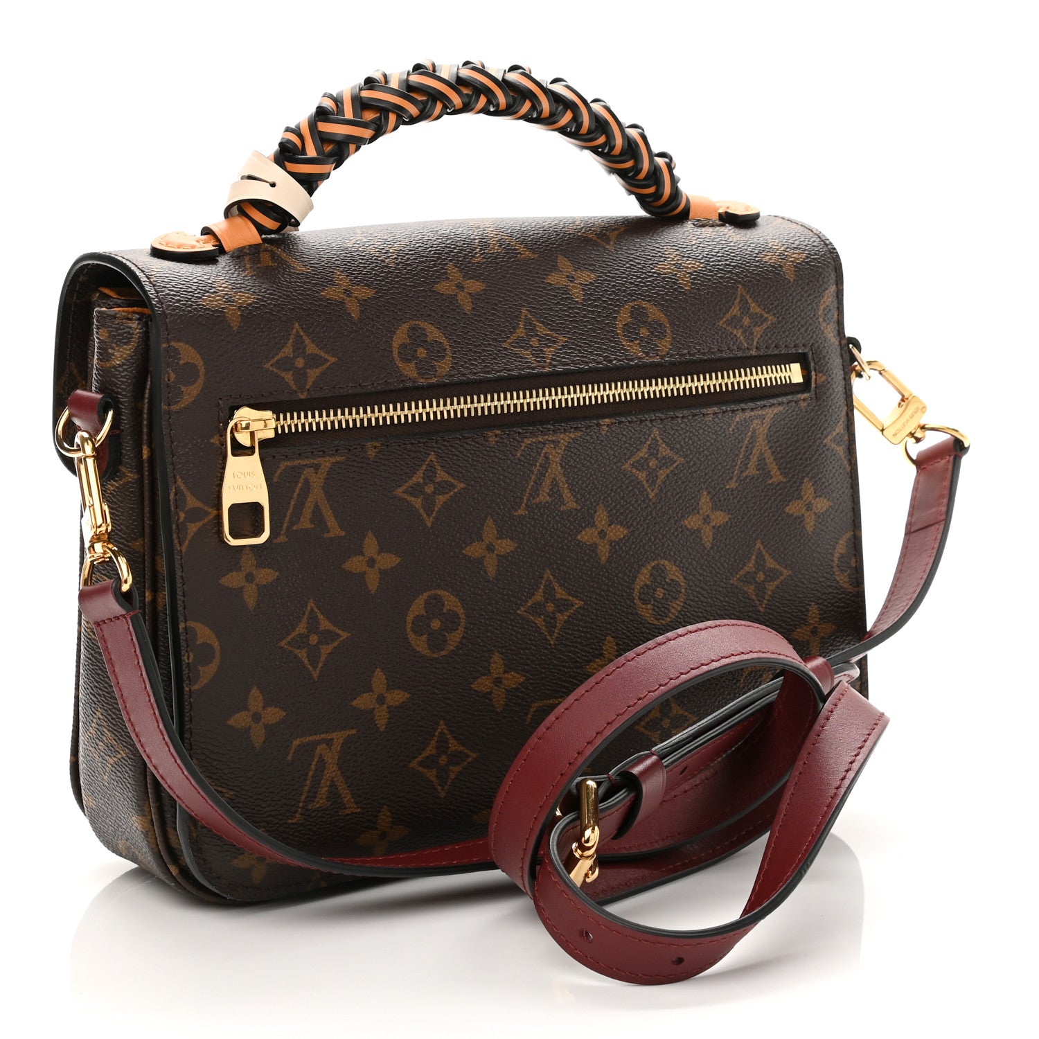 Louis Vuitton Monogram Braided Pochette Metis Safran 3 of 10