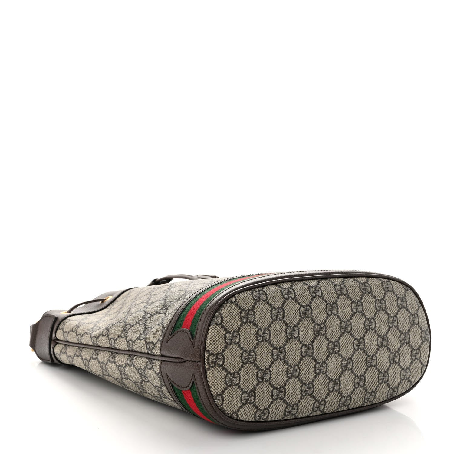 Gucci GG Supreme Monogram Web Ophidia Bucket Bag Brown 4 of 11