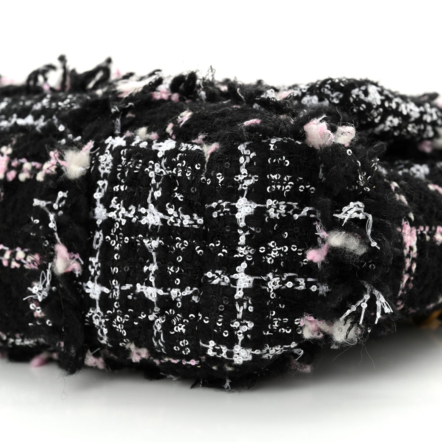 Tweed Sequin Quilted Medium Chanel 19 Flap Black Multicolor