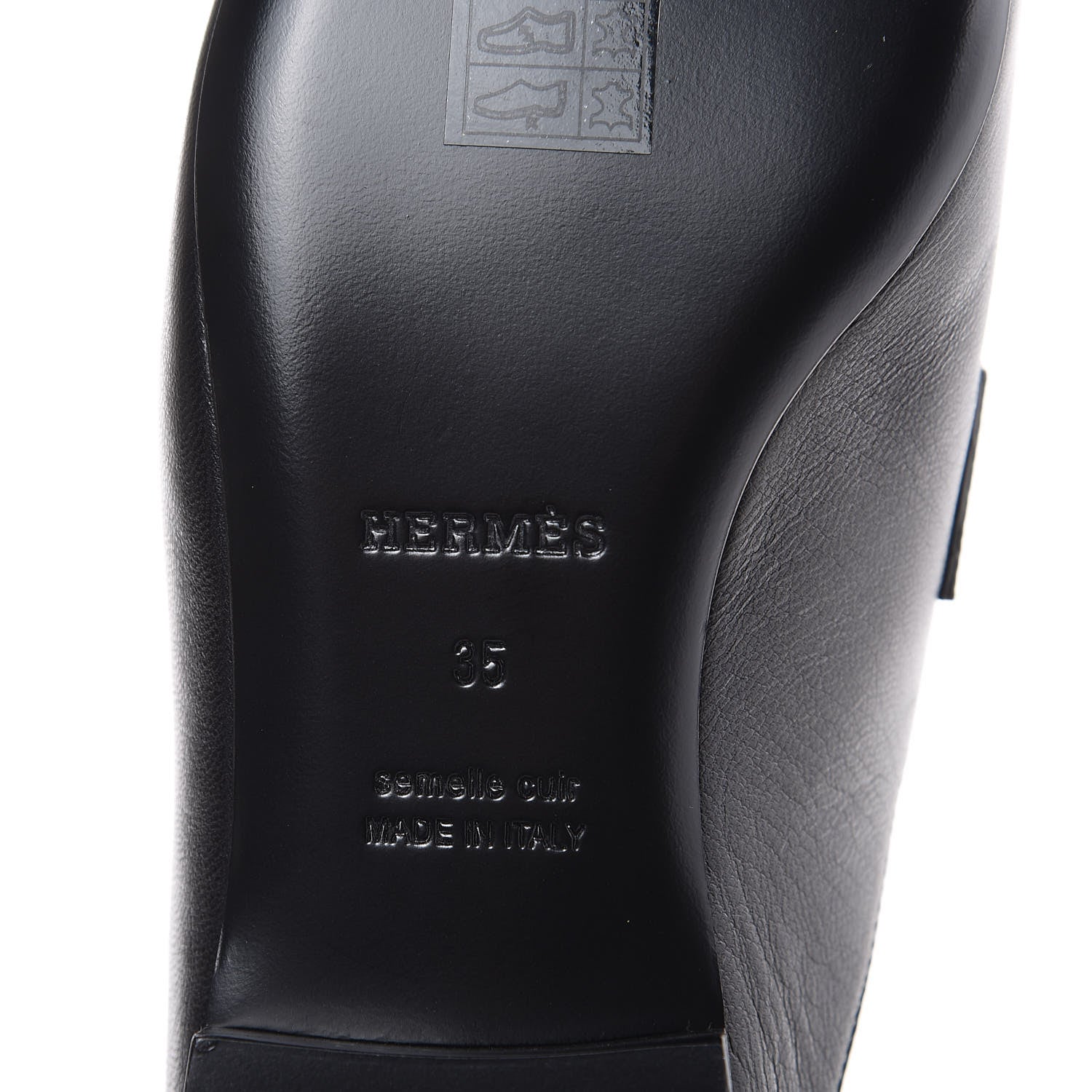 Hermes Goatskin Rivoli Mules 35 Black 6 of 9