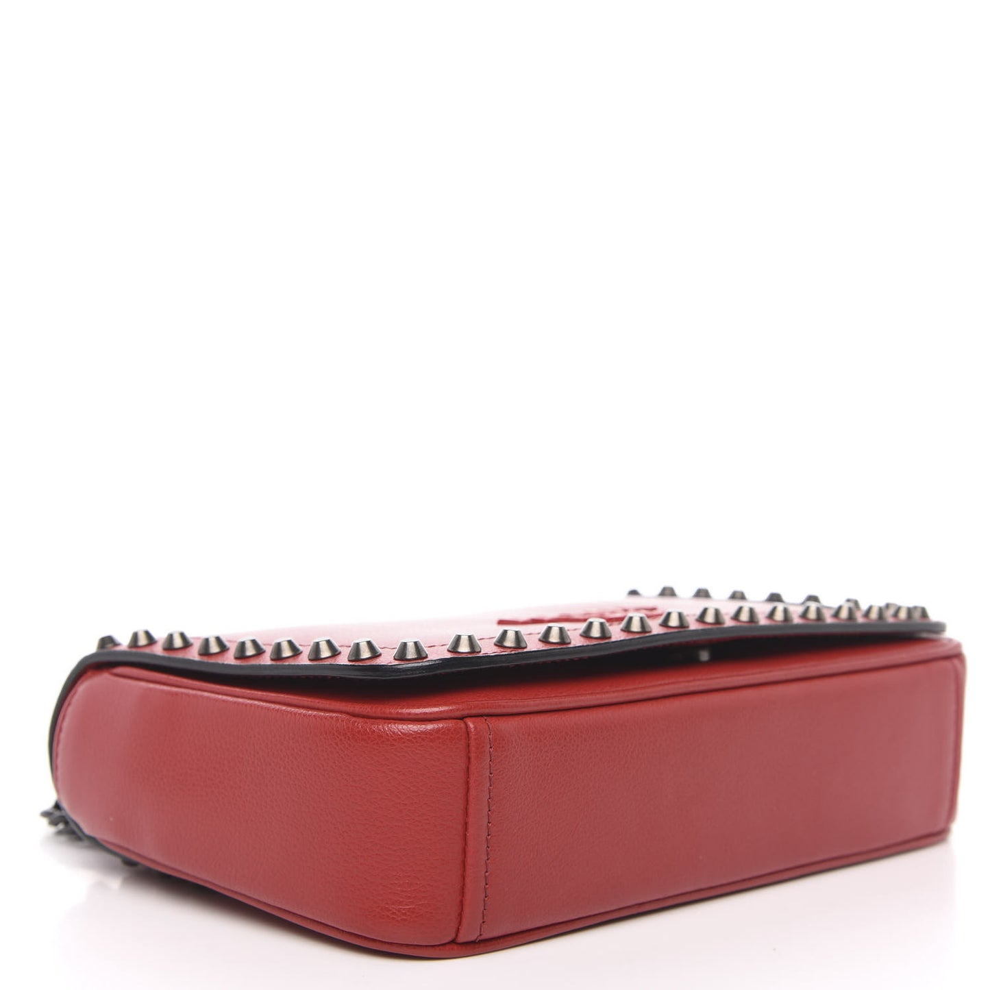 Glace Calfskin Studded Crossbody Fuoco