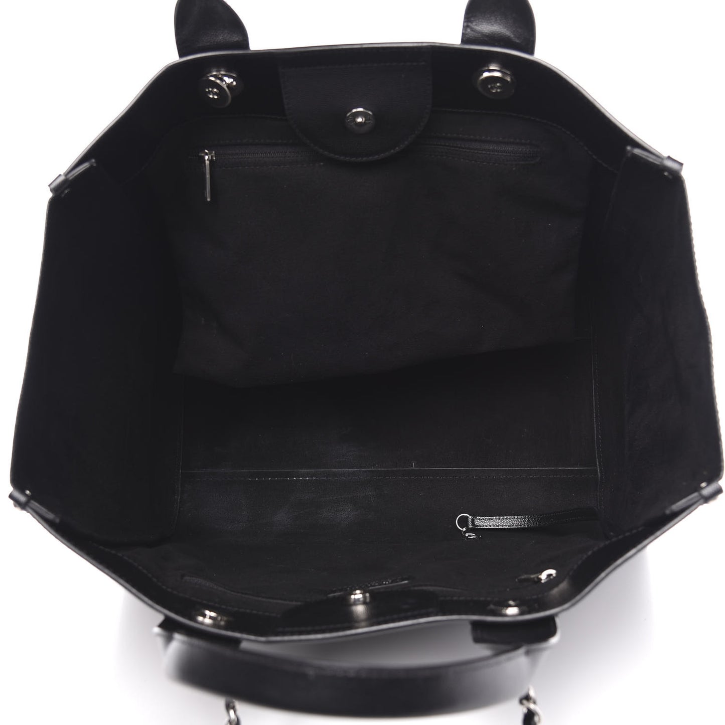 Caviar Medium Studded Deauville Tote Black