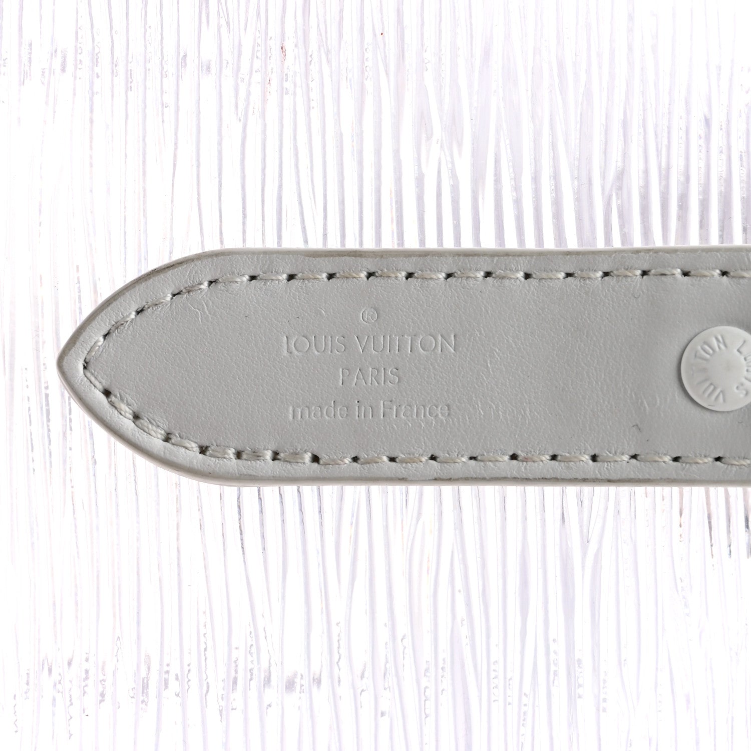 Louis Vuitton PVC Epi Embossed Wavy Keepall Bandouliere 50 White 6 of 16