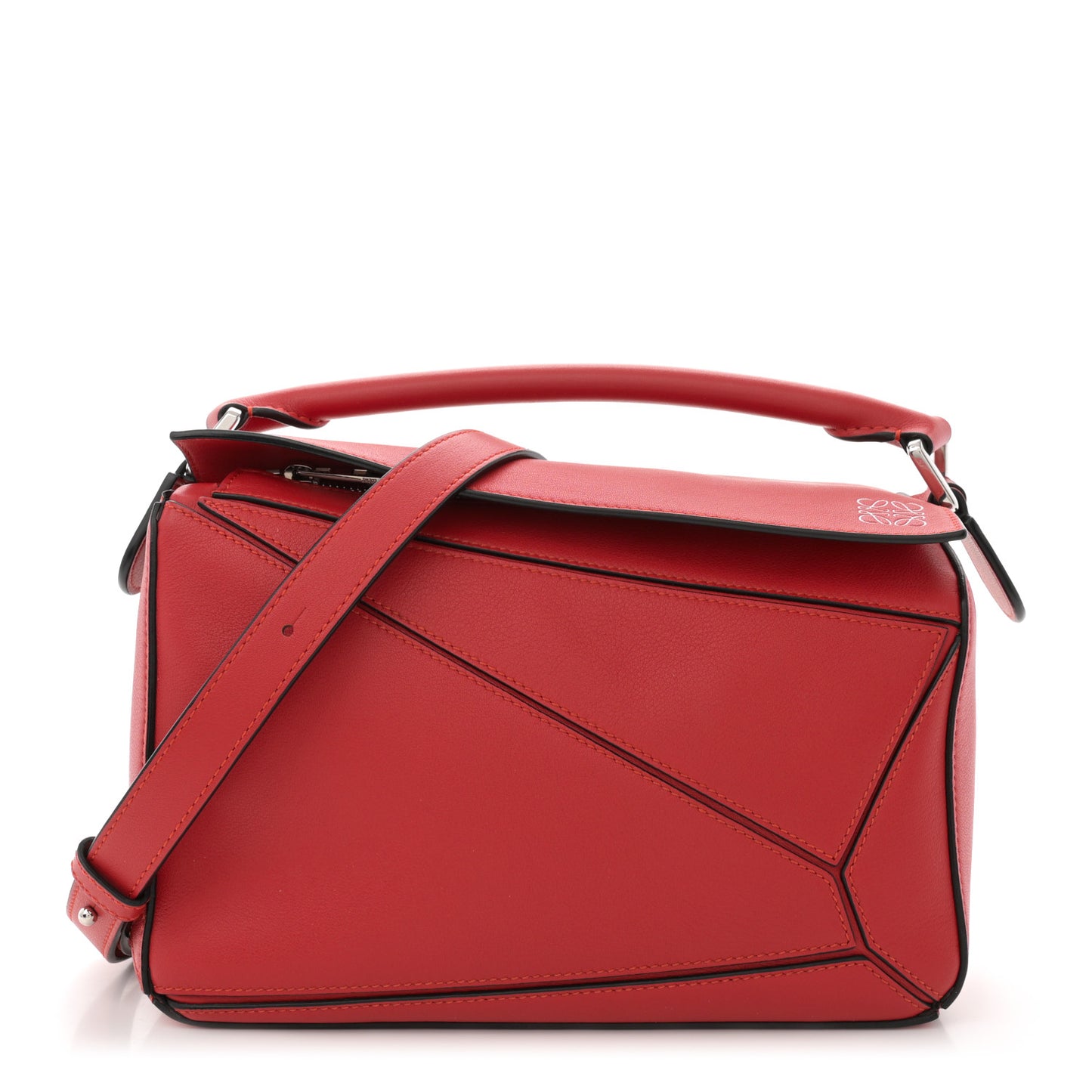 Calfskin Small Puzzle Bag Scarlet
