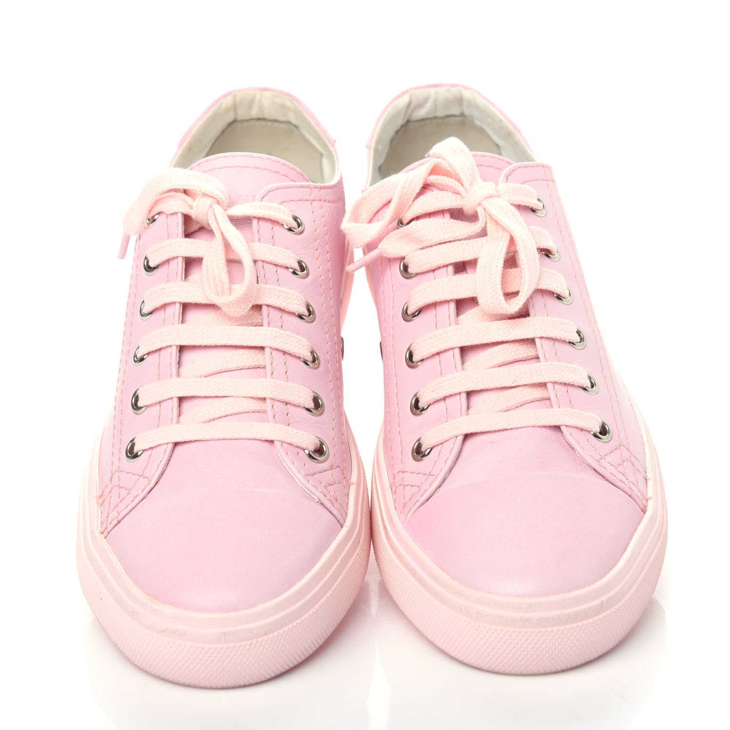 Saint Laurent Calfskin Distressed Bedford Low Top Sneakers 38.5 Fanne Rose 5 of 11