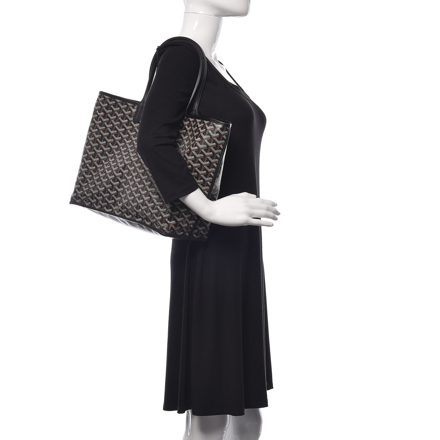 Goyardine Reversible Anjou PM Black