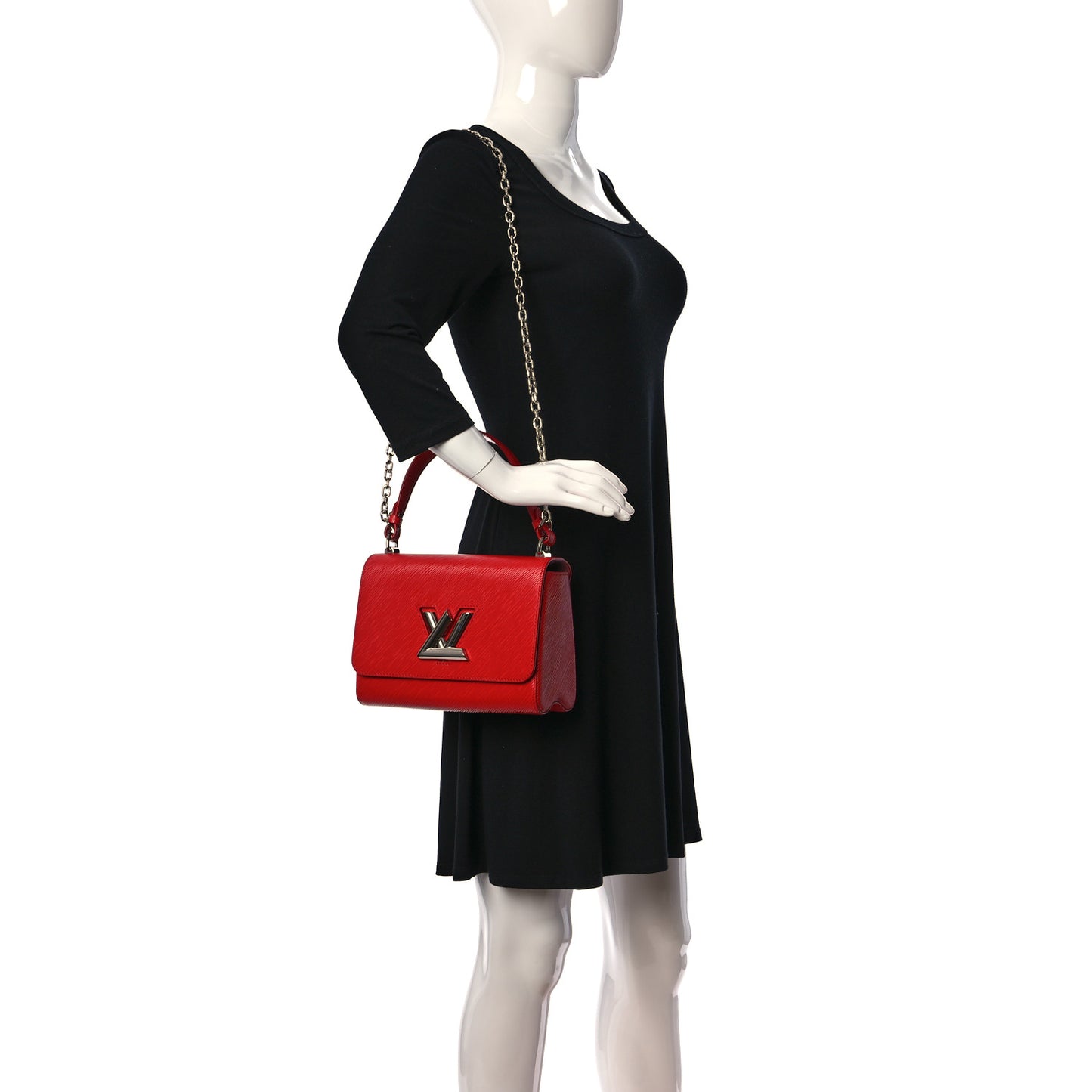 Epi Twist Shoulder Bag MM Coquelicot