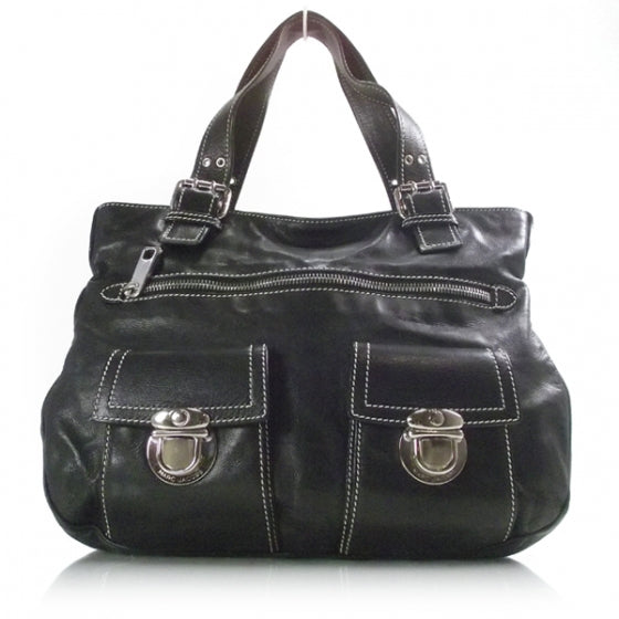 Leather Stella Tote Black