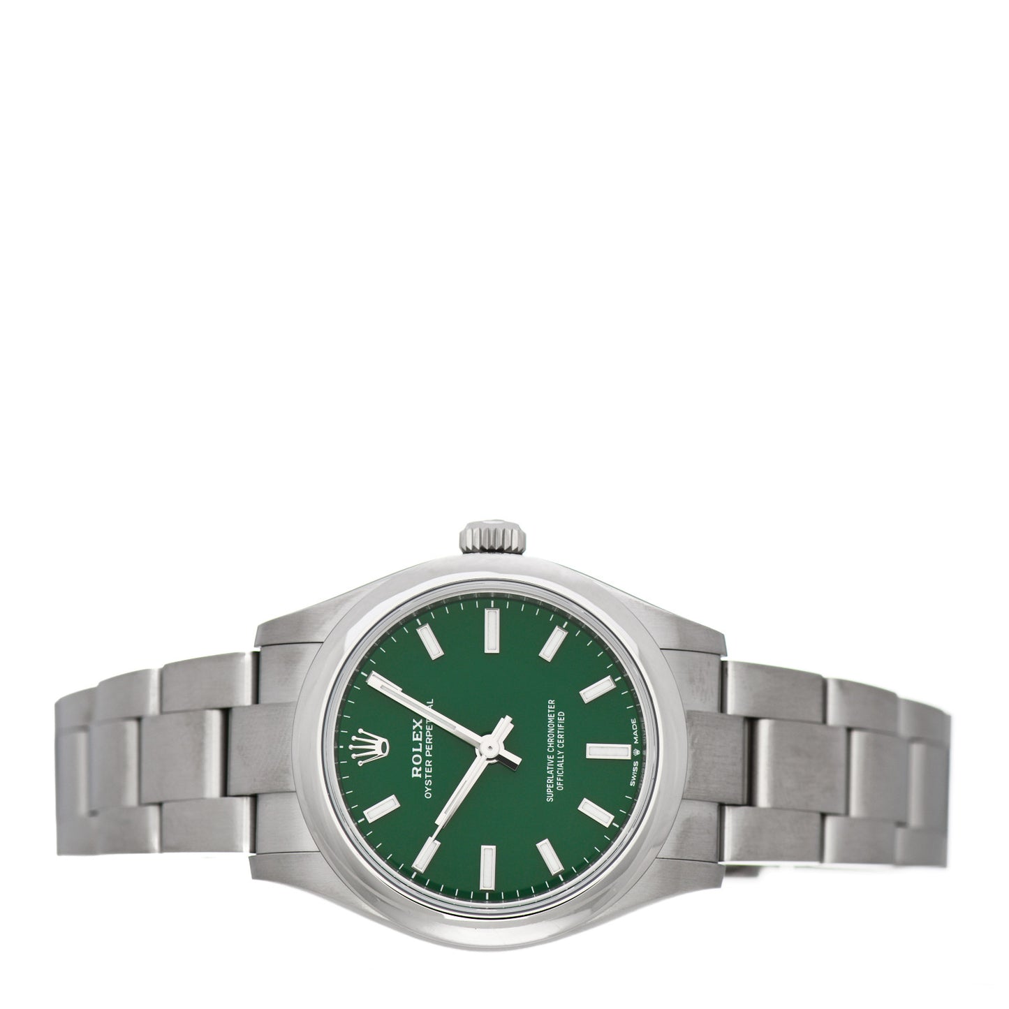 Stainless Steel 31mm Oyster Perpetual Watch Green 277200