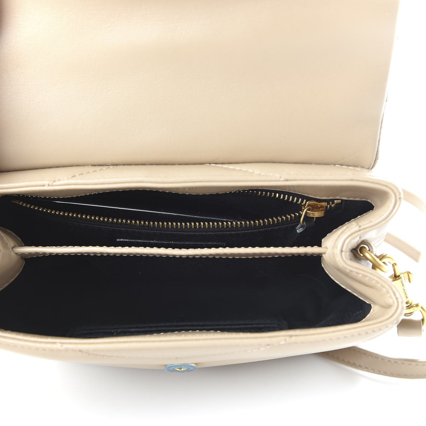 Calfskin Y Quilted Monogram Toy Loulou Crossbody Bag Dark Beige