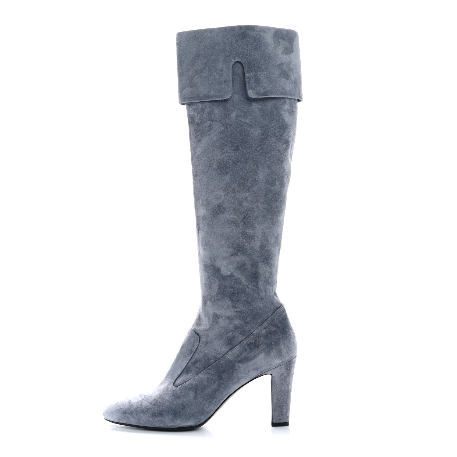Chanel Suede High Boots 40 Grey 1 of 10
