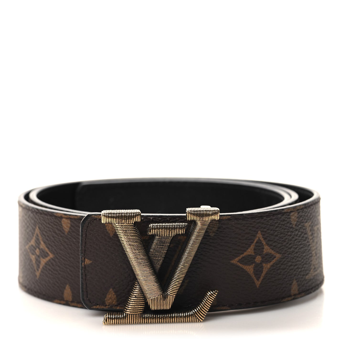 Calfskin Monogram 40mm LV Stitch Reversible Belt 90 36 Black