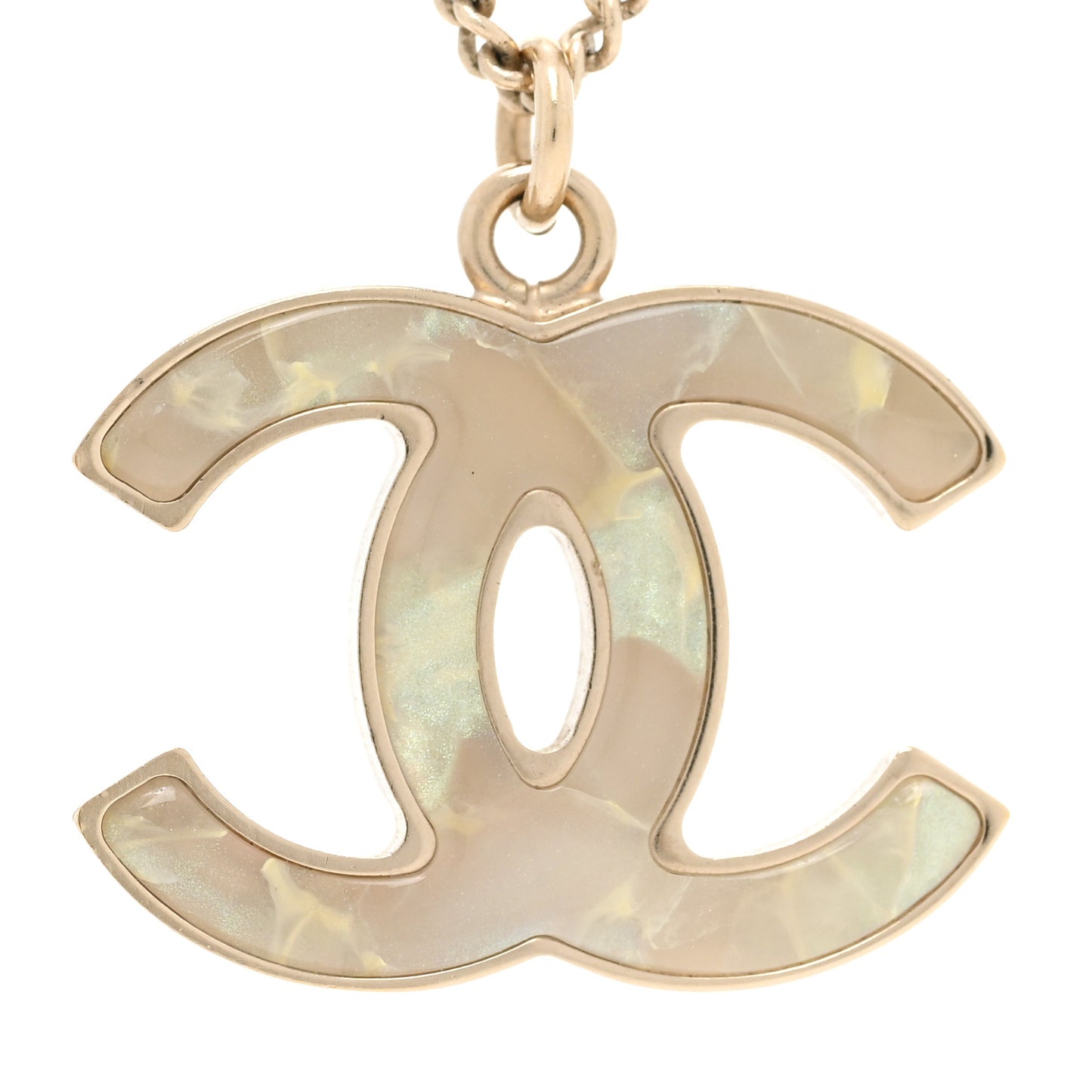 Resin CC Necklace Gold