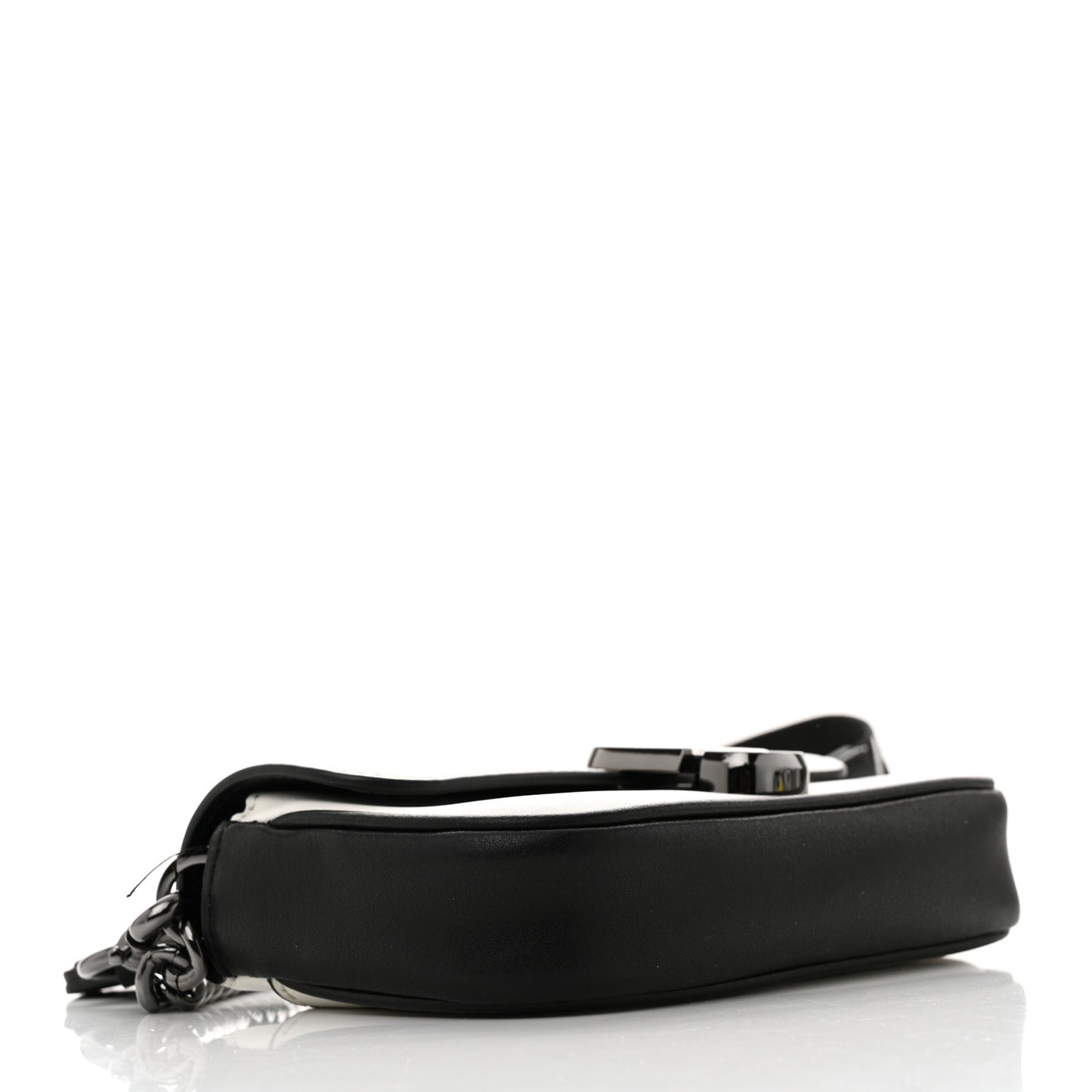 Lambskin J Marc Mini Shoulder Bag White Black