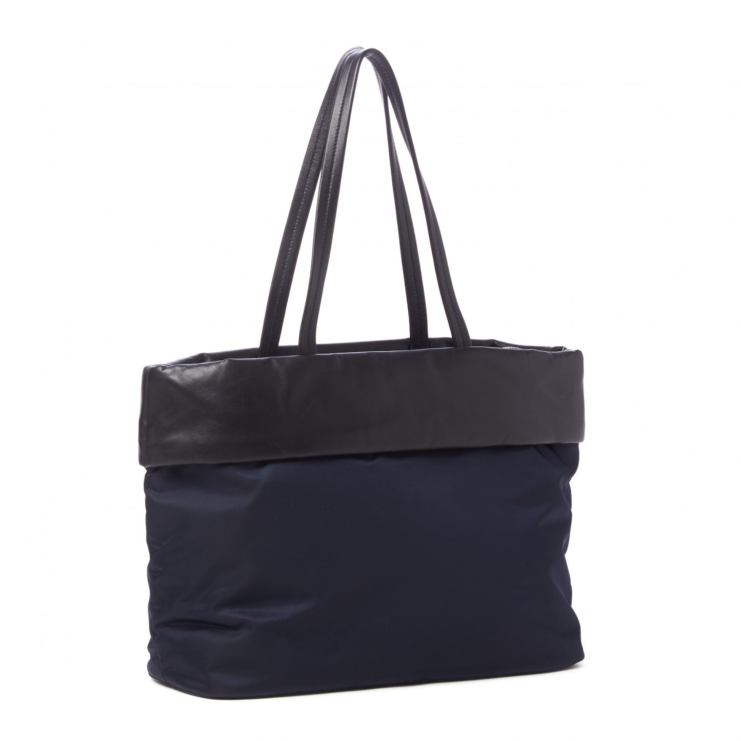 Tessuto Nylon Nappa Tote Navy Black