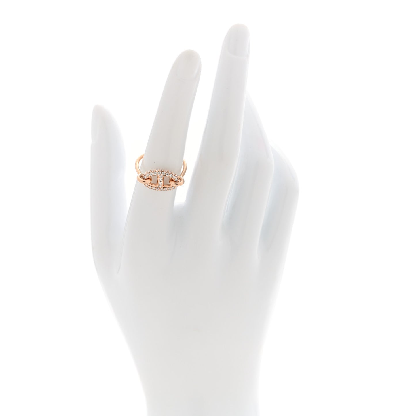 18K Rose Gold Diamond Farandole Ring 53 6.25