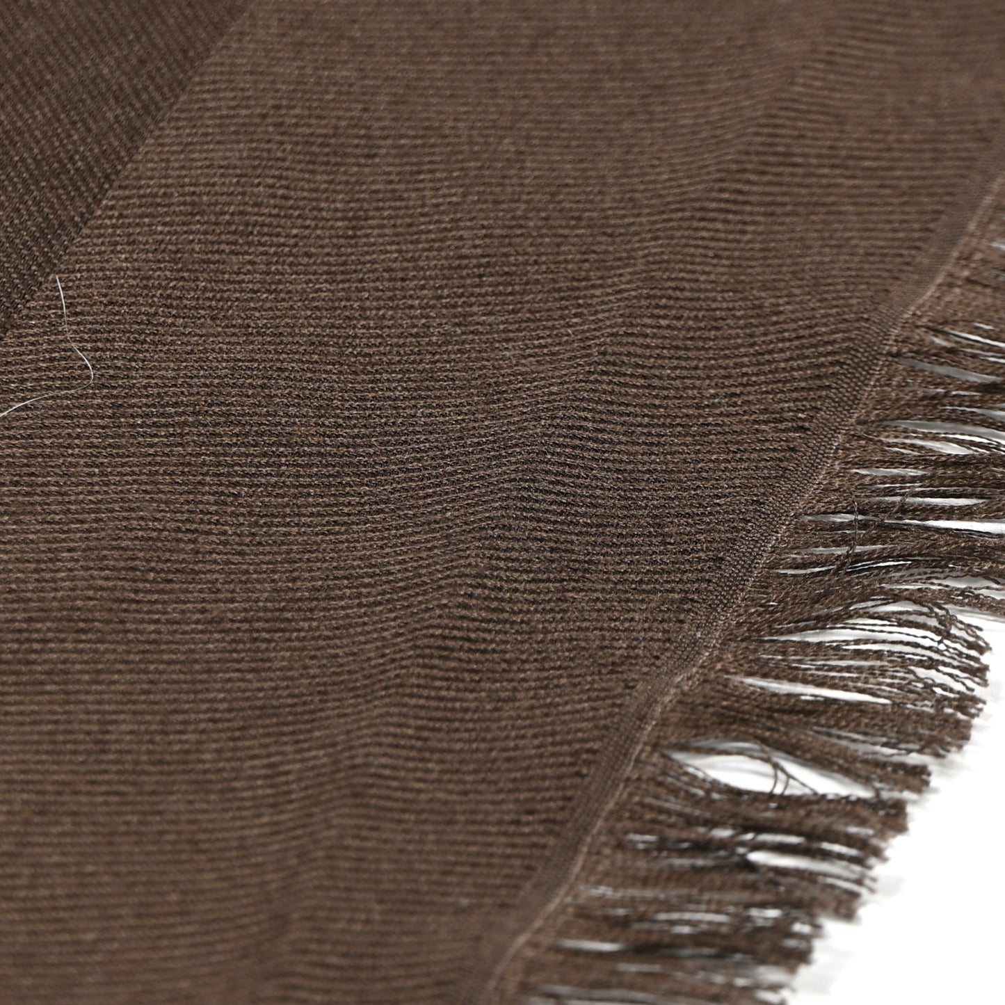 Silk Wool Monogram Shawl Brown