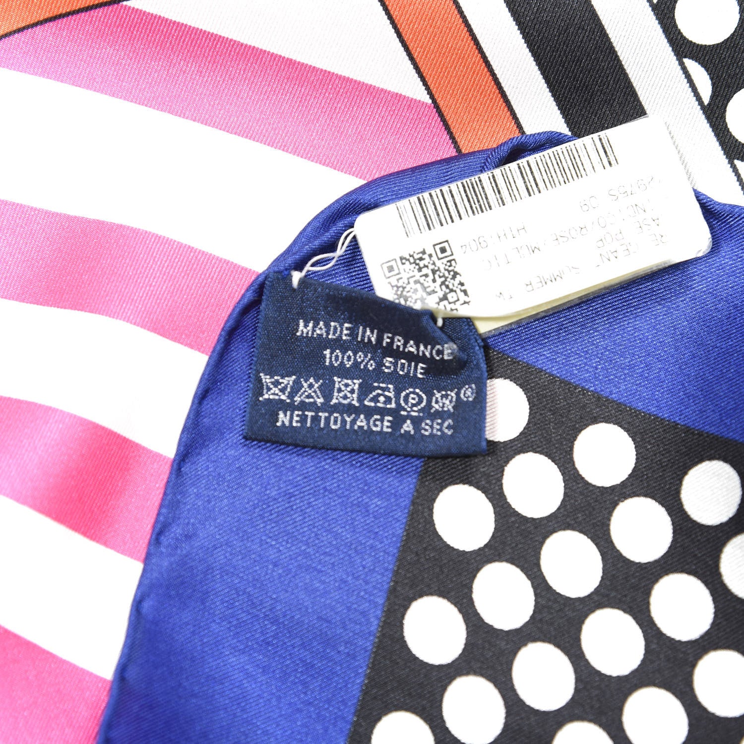 Hermes Silk Pegase Pop Scarf 140 Indigo Rose Multicolor 6 of 8