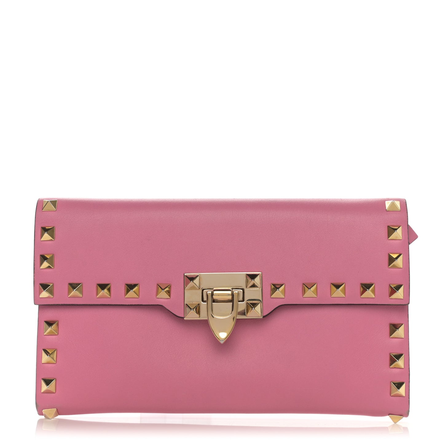 Calfskin Rockstud Flip Lock Wallet Ninphea