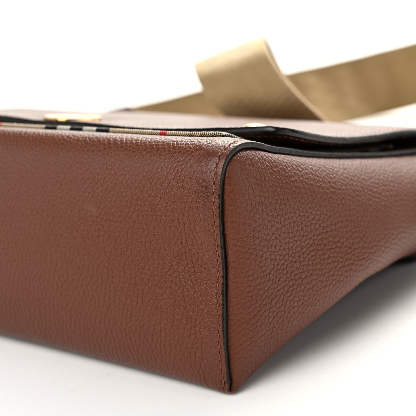 Calfskin Vintage Check Note Crossbody Bag Tan