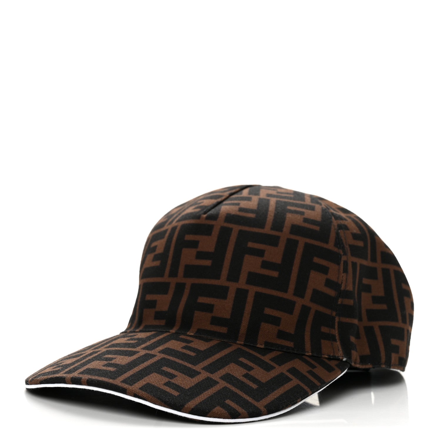 Fendi Canvas FF Reloaded Baseball Hat Tobacco White 1981861