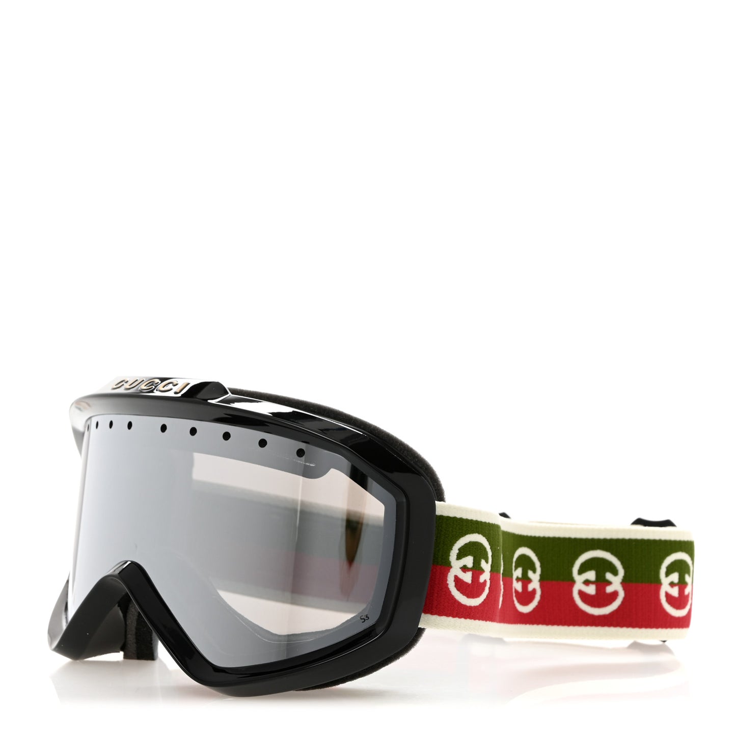 Shiny Acetate Interlocking G Ski Goggles GG1210S Black