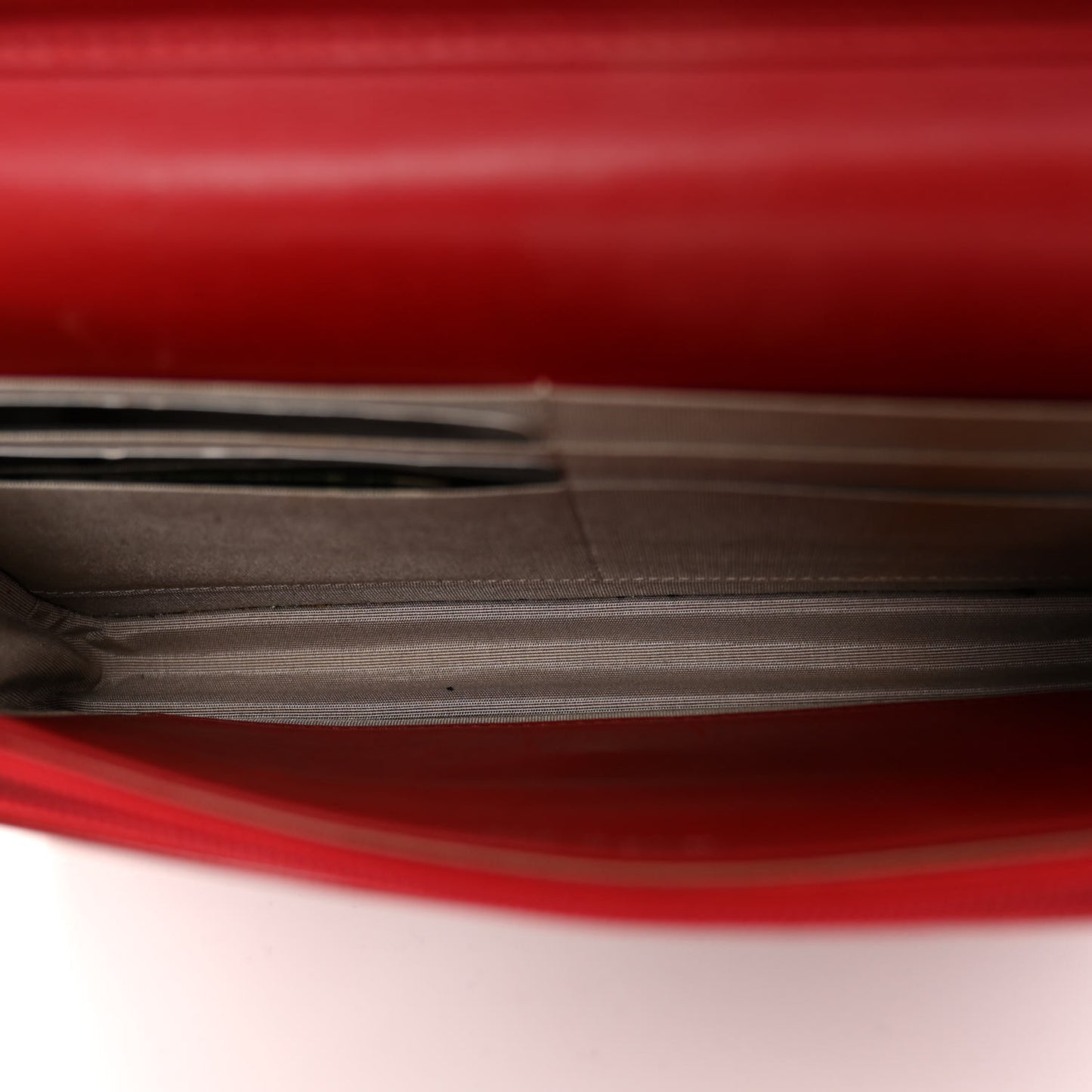 Patent Quilted Brilliant Wallet On Chain WOC Red