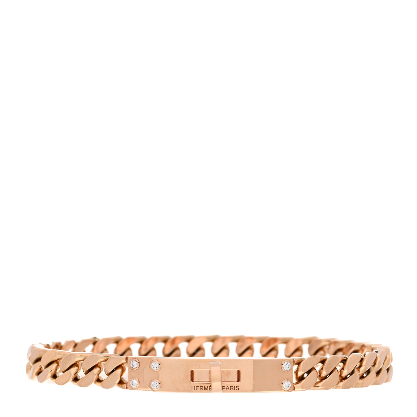 18K Rose Gold Diamond PM Kelly Chaine Bracelet LG