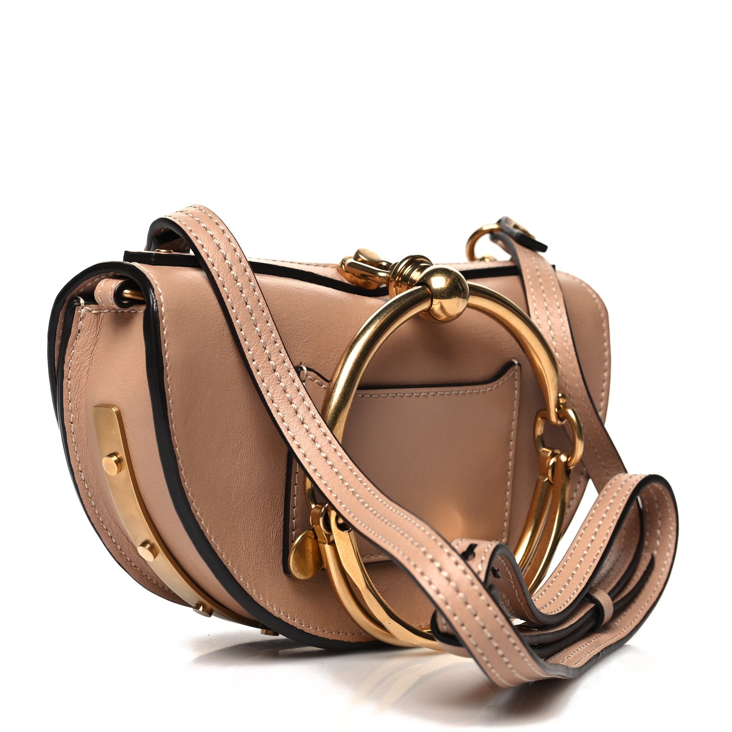 Chloe Calfskin Small Nile Bracelet Minaudiere Bag Biscotti Beige 3 of 12