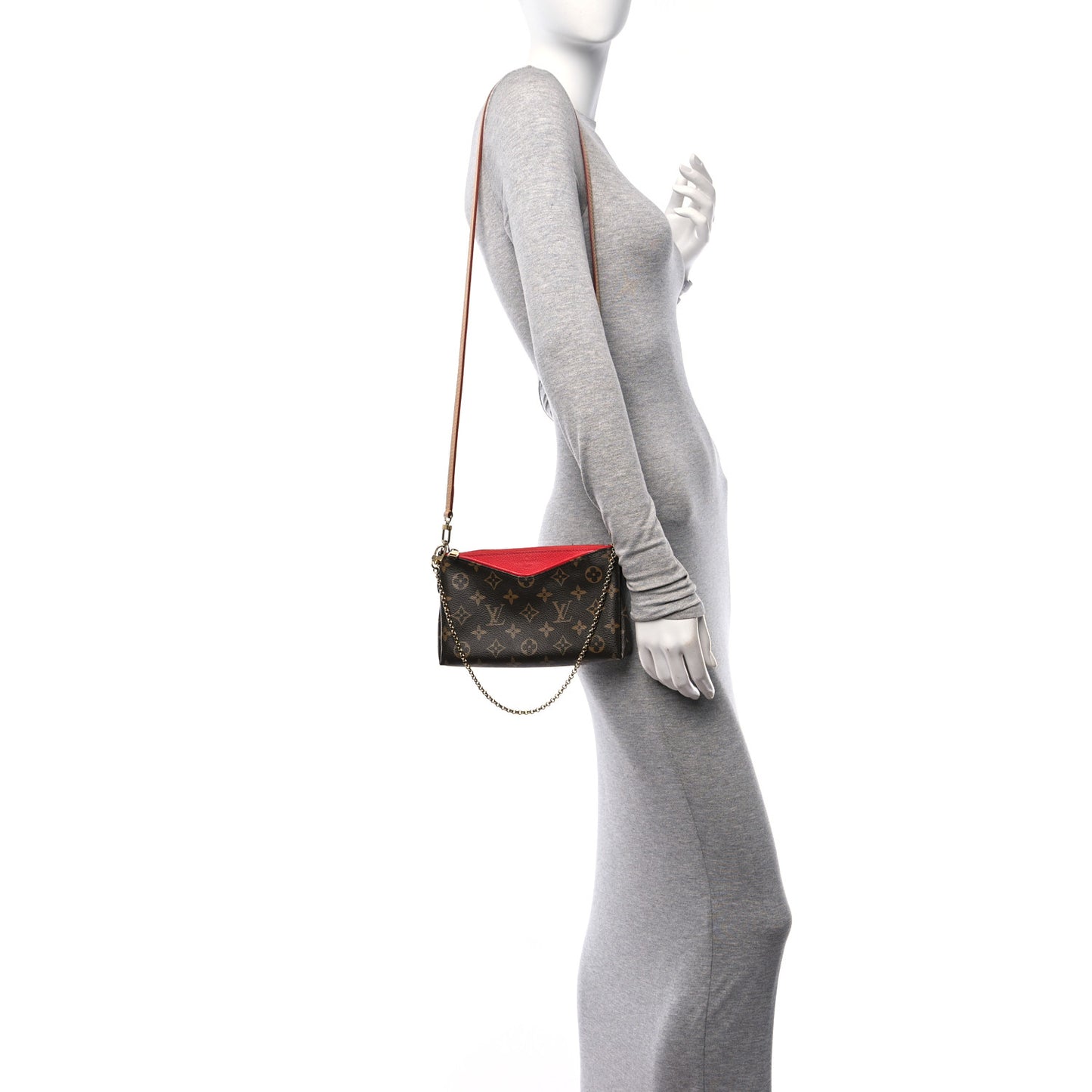 Monogram Pallas Clutch Poppy