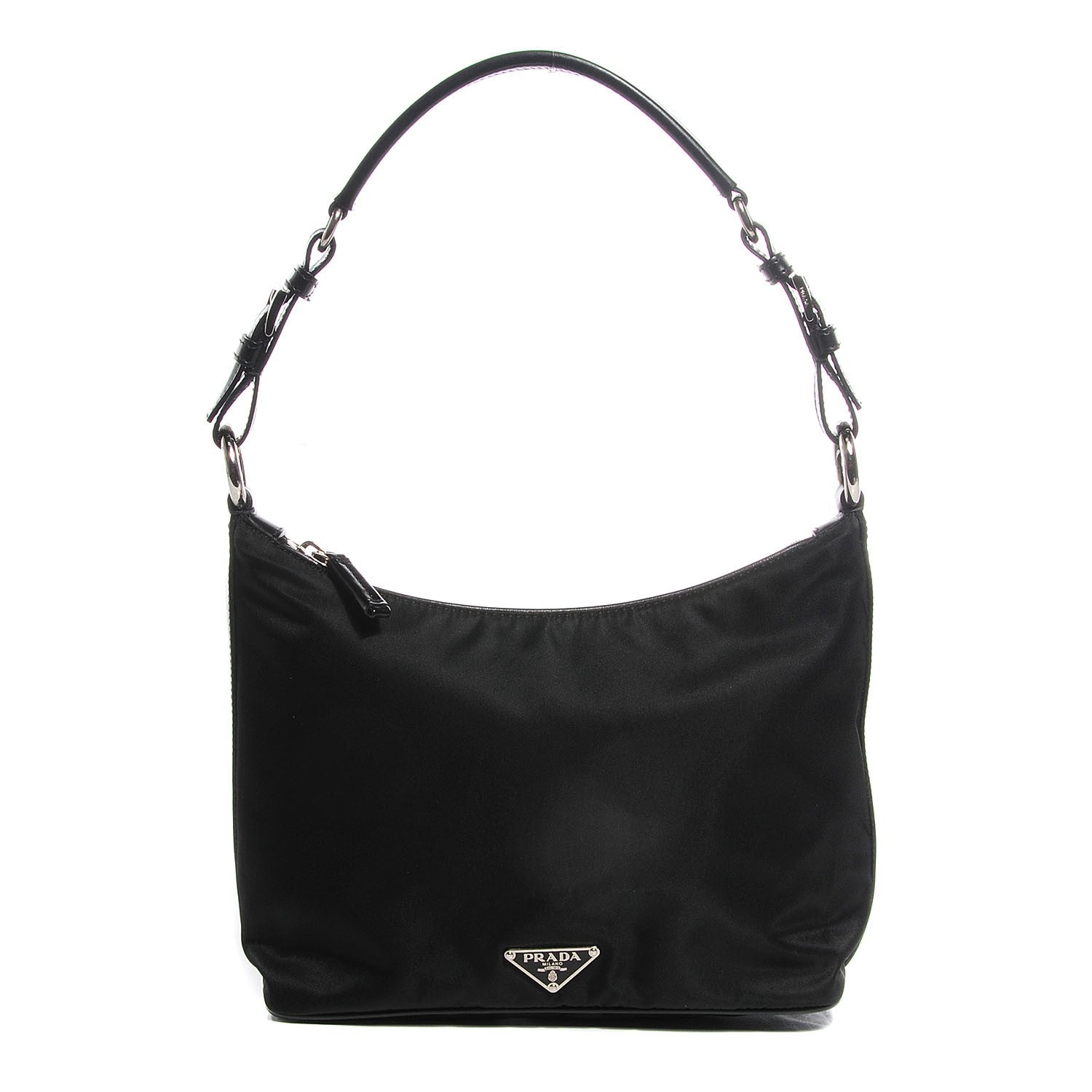 Prada Tessuto Nylon Shoulder Bag Nero Black 98878 – FASHIONPHILE