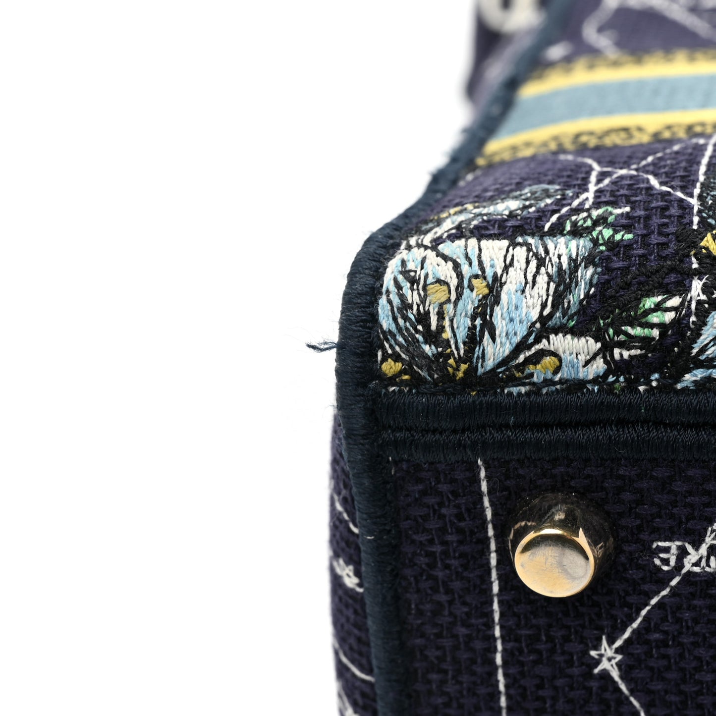 Canvas Embroidered Zodiac Medium Lady D-Lite Blue Multicolor
