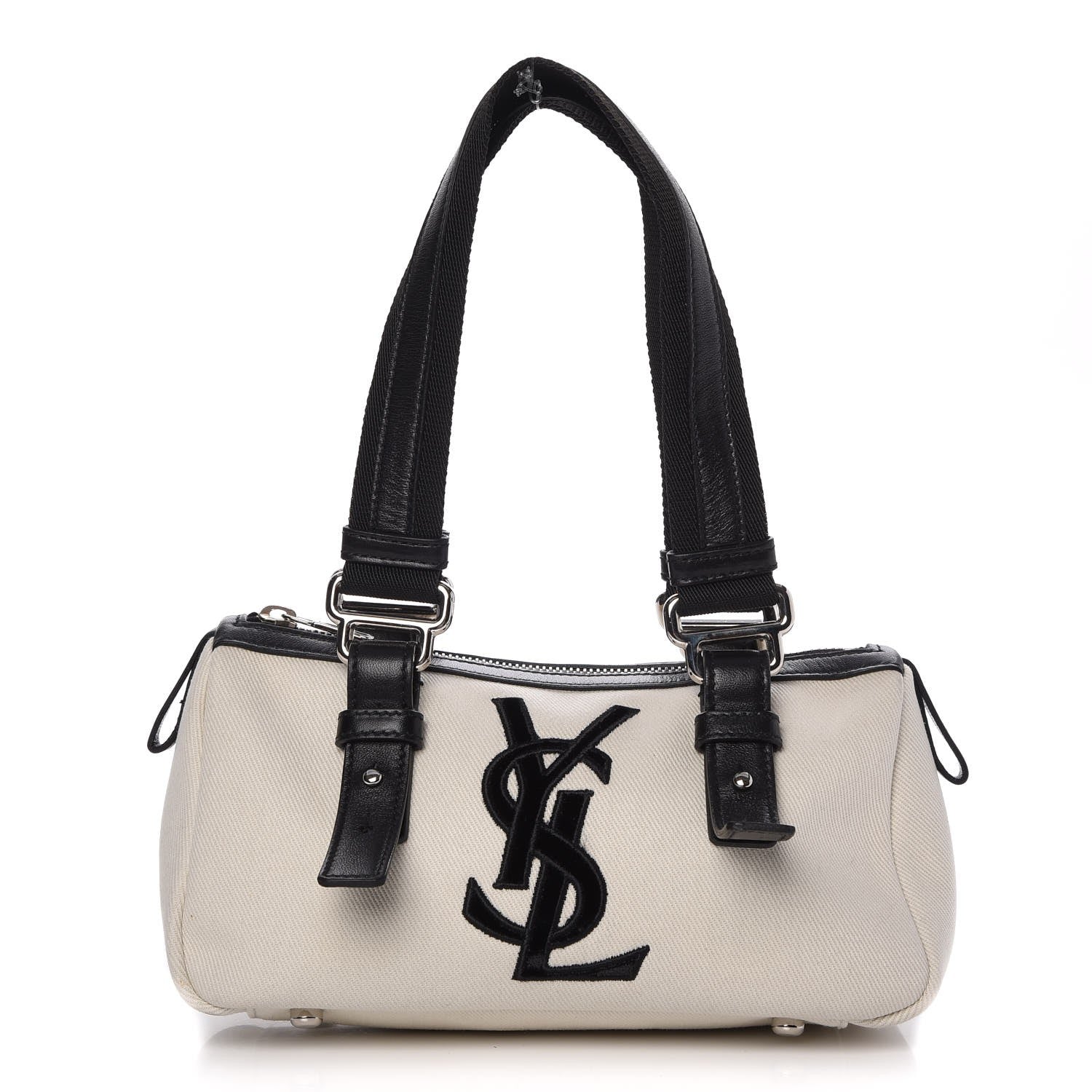 Saint Laurent Canvas Kahala Boston White 276150 – FASHIONPHILE