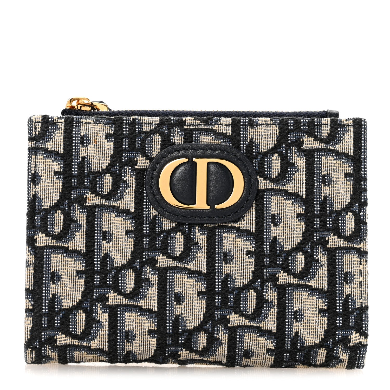 Christian Dior Oblique 30 Montaigne Dahlia Wallet Blue 1813735