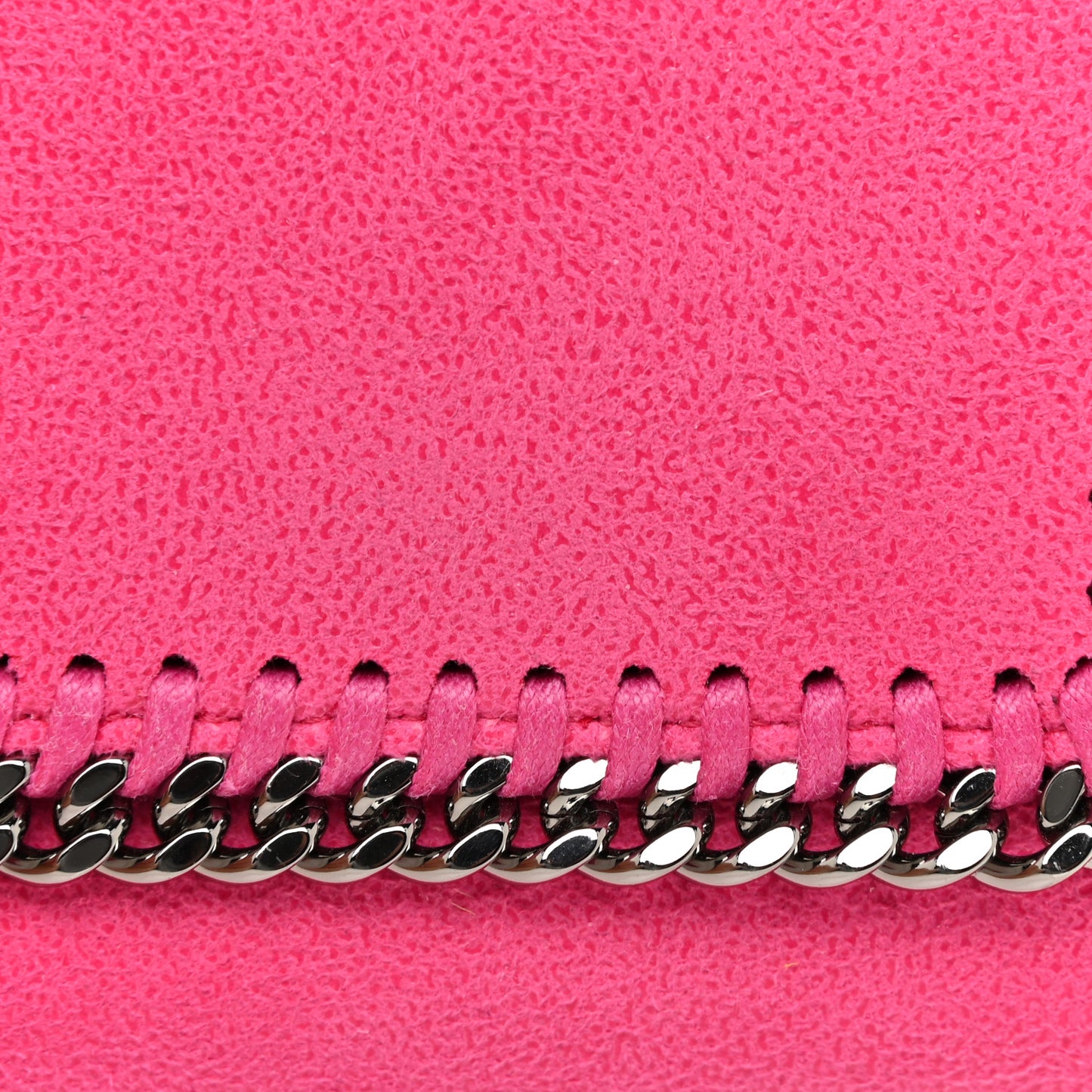 Shaggy Deer Small Falabella Flap Wallet Hot Pink