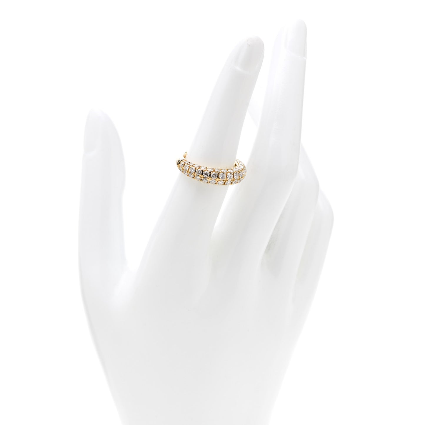 18K Yellow Gold Diamond 5mm Tapered Band Ring 53 6.25