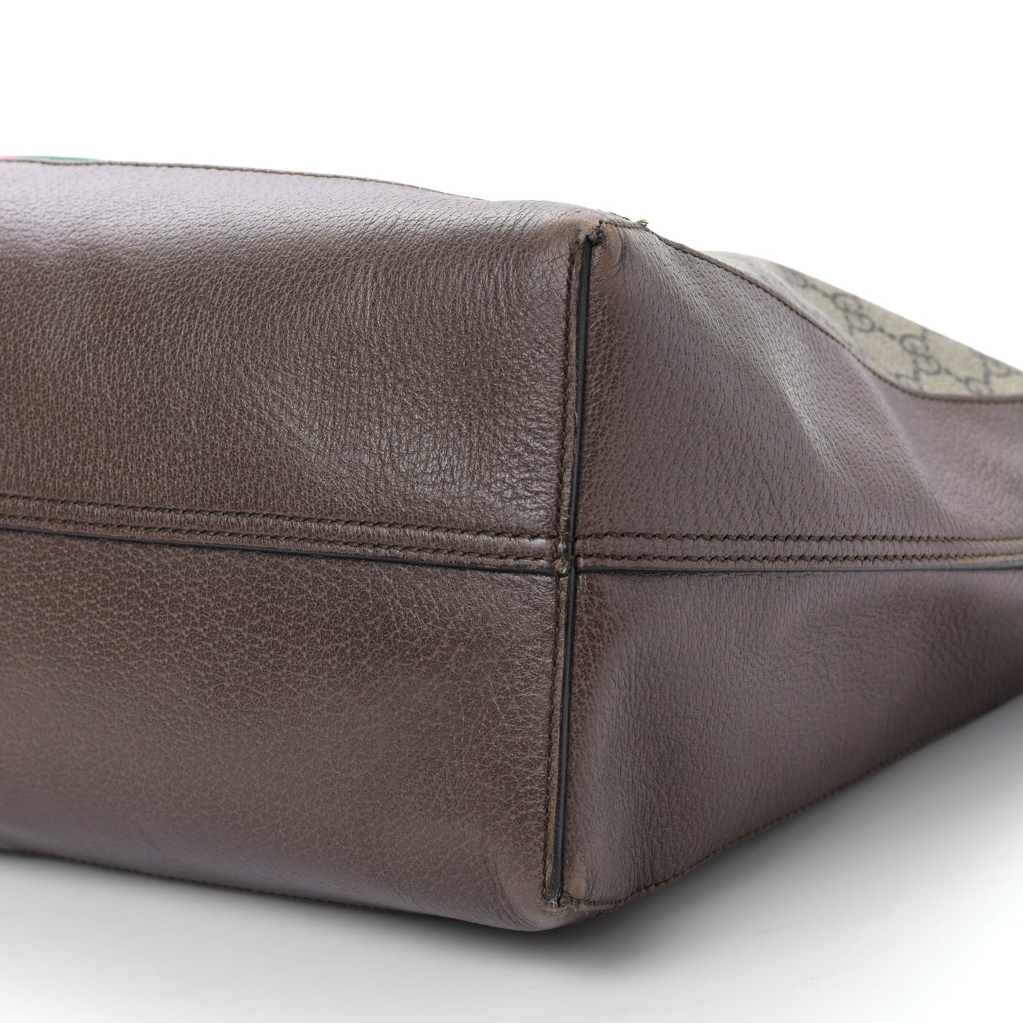 GG Supreme Monogram Web Ophidia Tote Brown