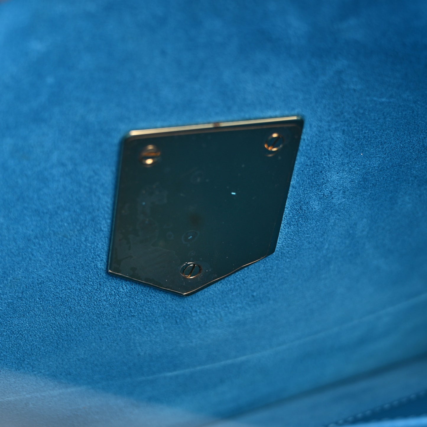 Calfskin Lockett Envelope Clutch Robot Blue